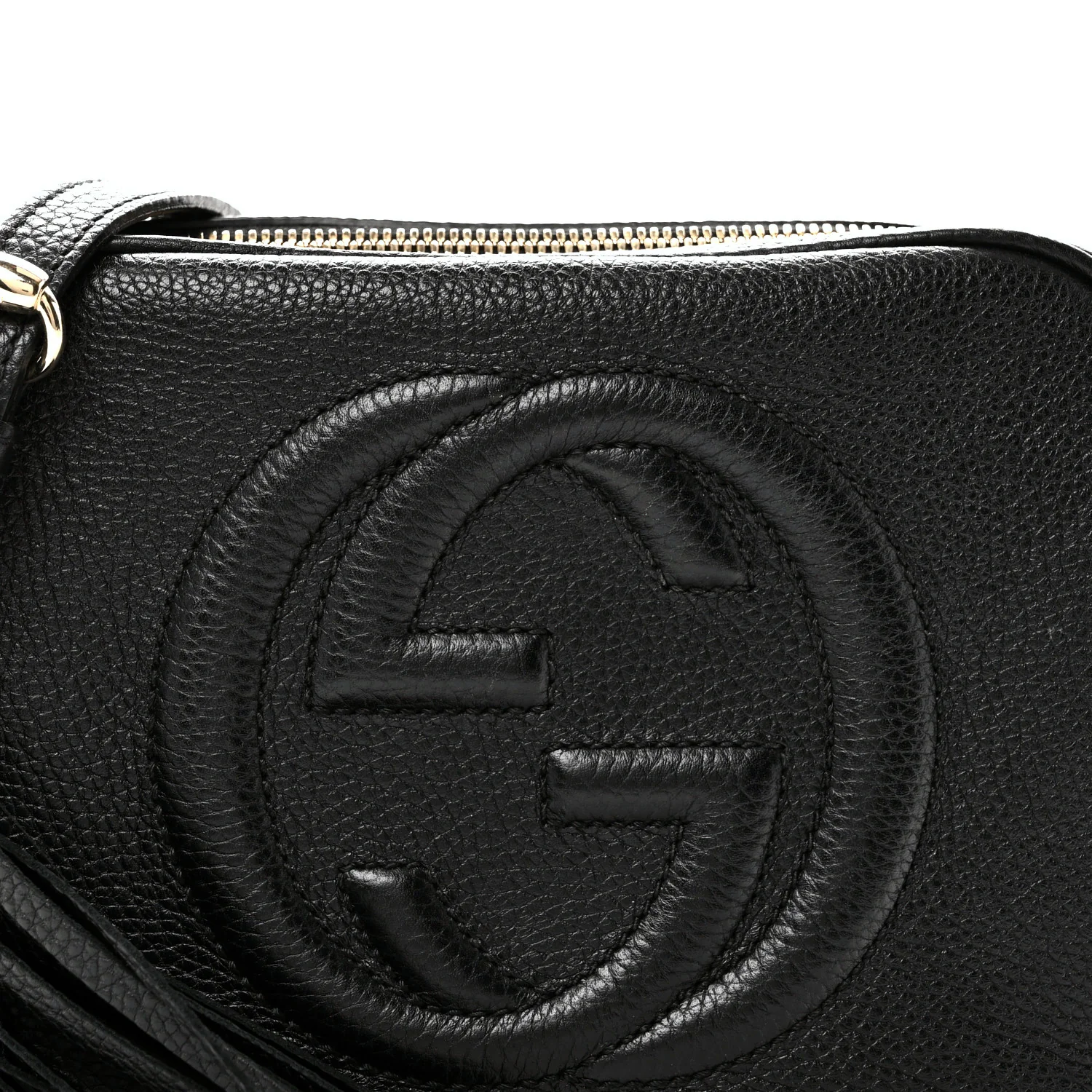 Pebbled Calfskin Small Soho Disco Bag Black - Image 8