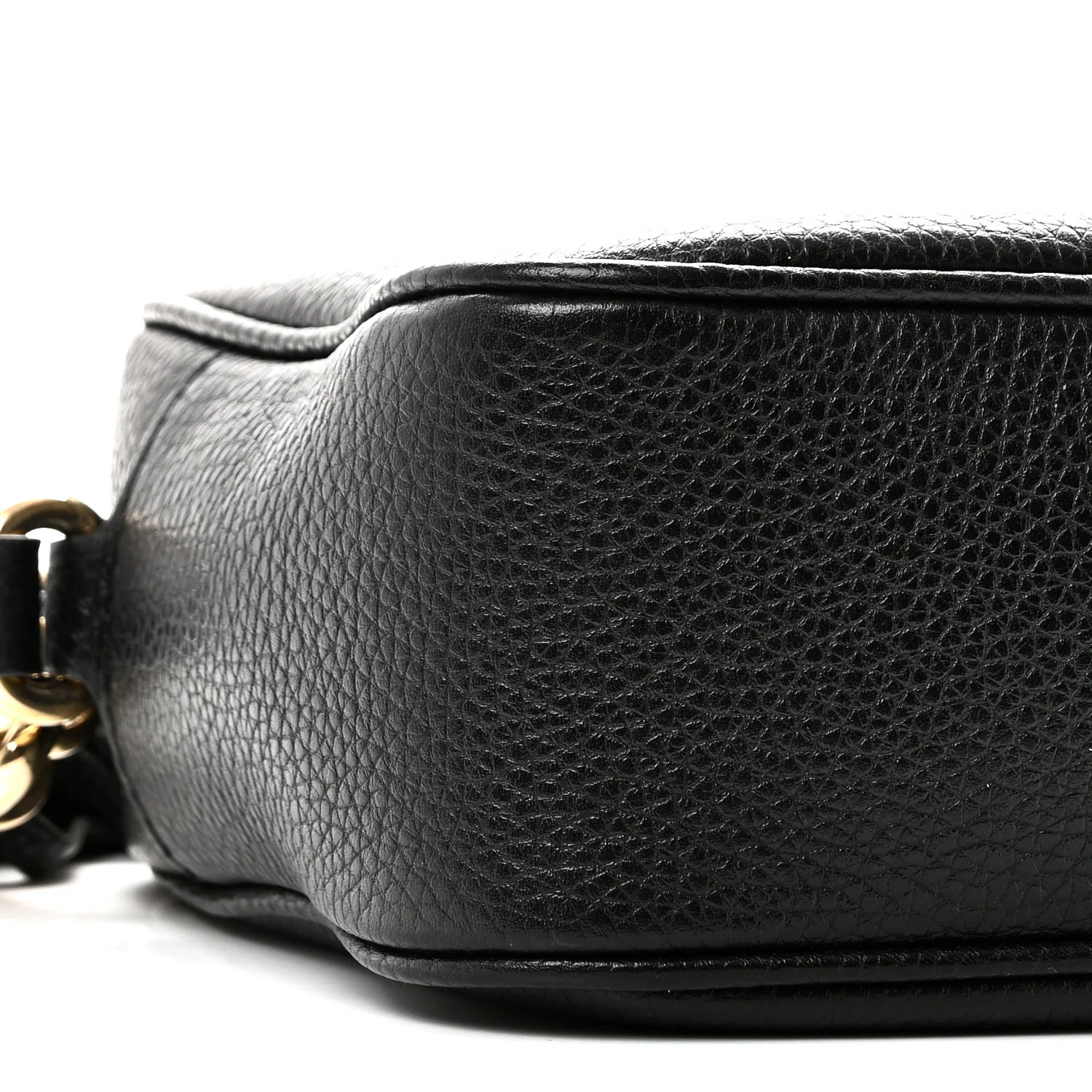 Pebbled Calfskin Small Soho Disco Bag Black - Image 9
