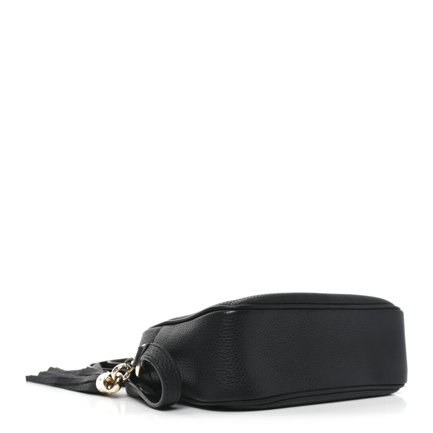 Pebbled Calfskin Small Soho Disco Bag Black - Image 4