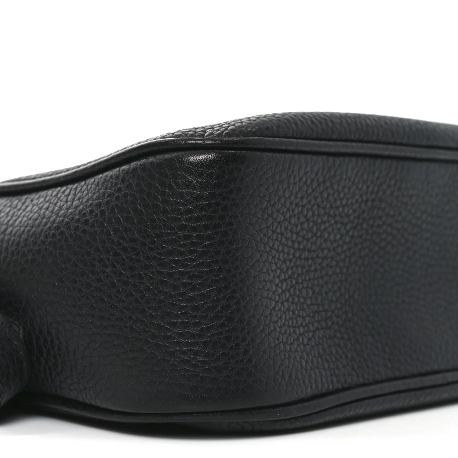 Pebbled Calfskin Small Soho Disco Bag Black - Image 9