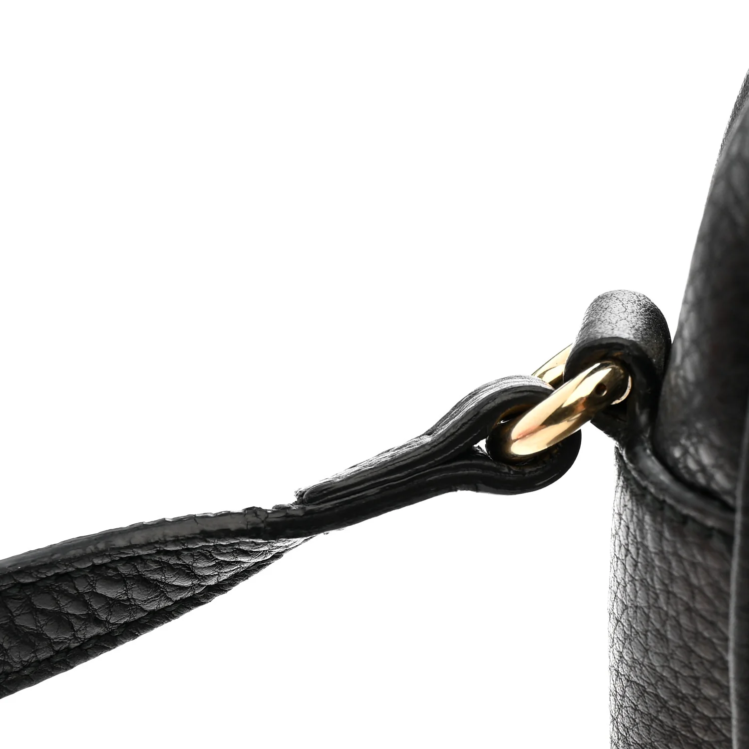Pebbled Calfskin Small Soho Disco Bag Black - Image 14