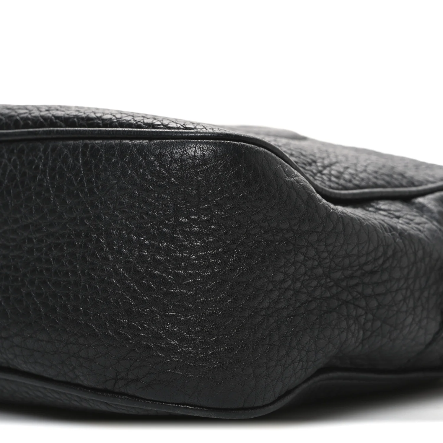 Pebbled Calfskin Small Soho Disco Bag Black - Image 10