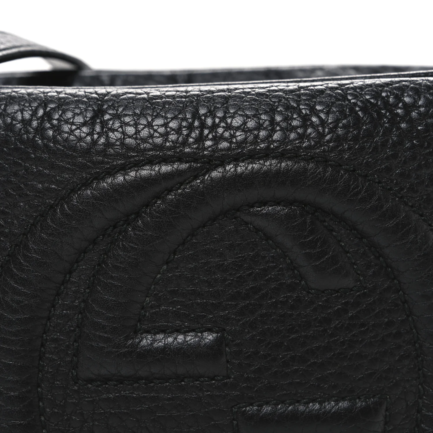 Pebbled Calfskin Small Soho Disco Bag Black - Image 8