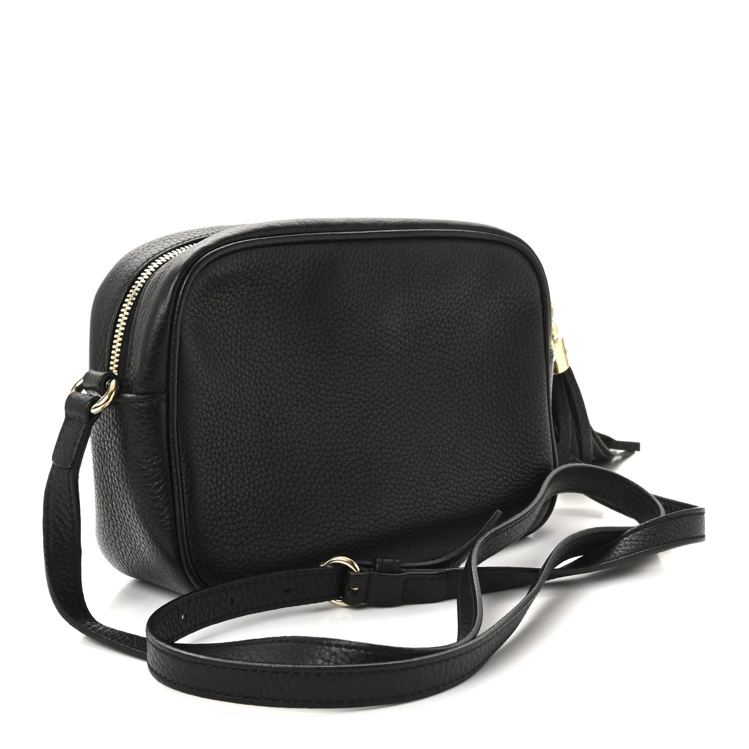 Pebbled Calfskin Small Soho Disco Bag Black - Image 3