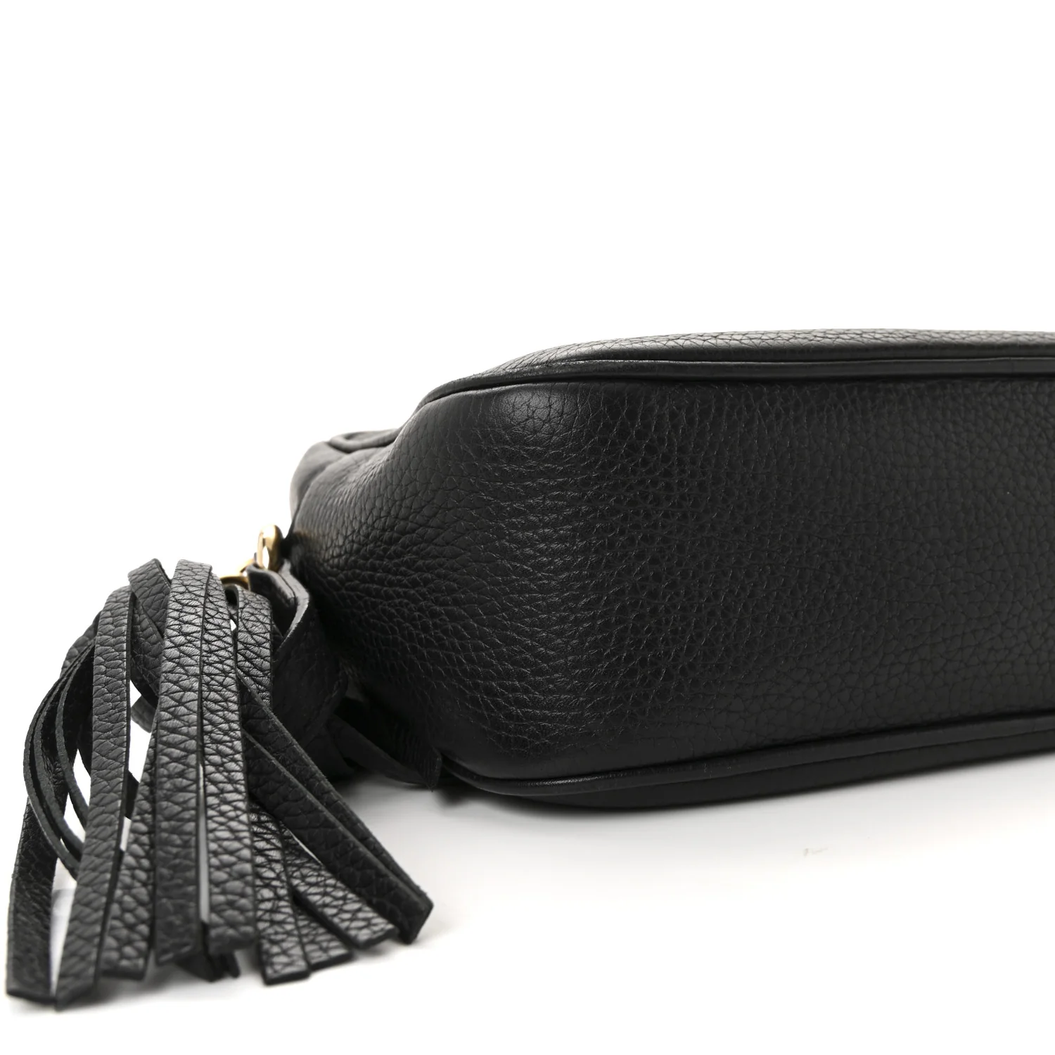 Pebbled Calfskin Small Soho Disco Bag Black - Image 9