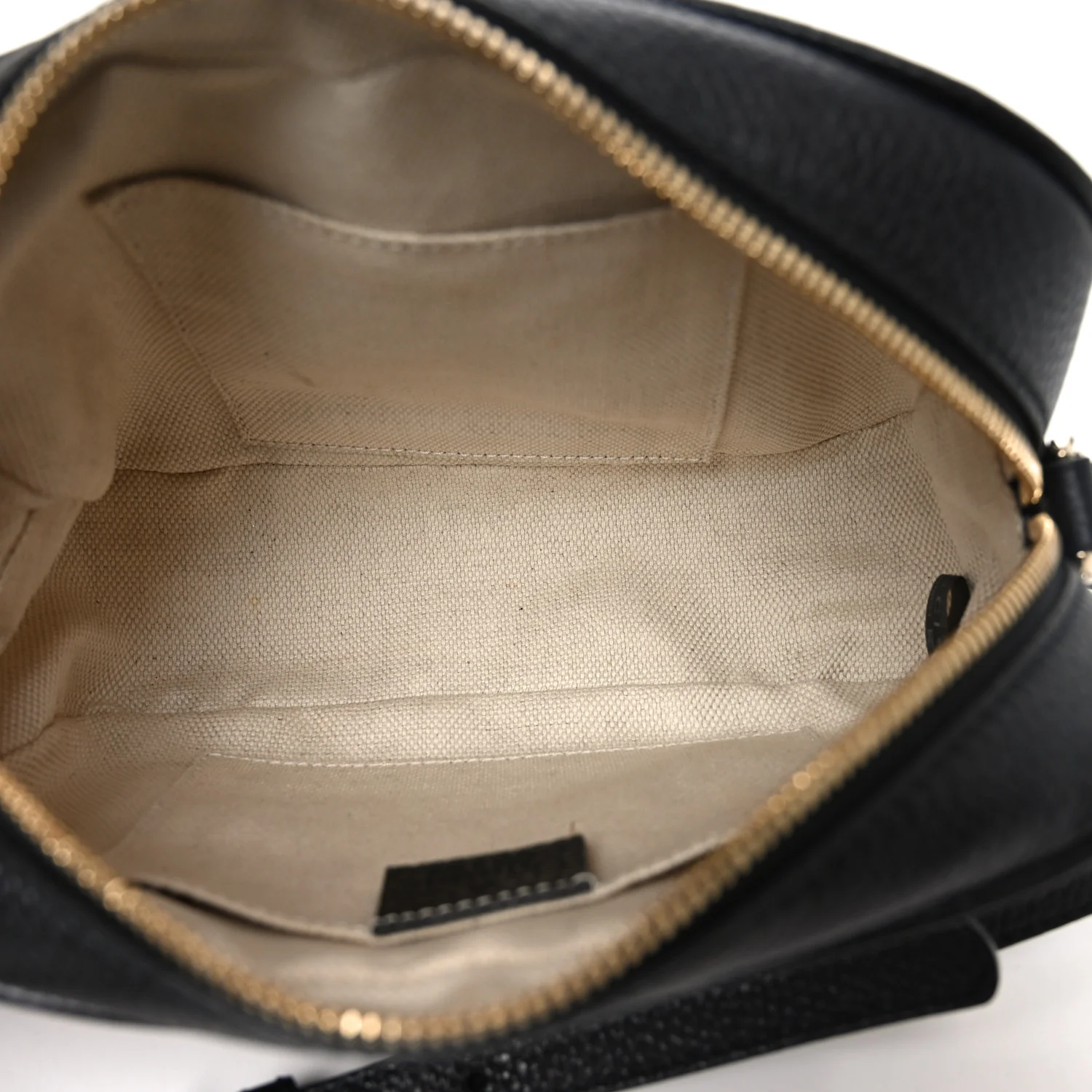 Pebbled Calfskin Small Soho Disco Bag Black - Image 5