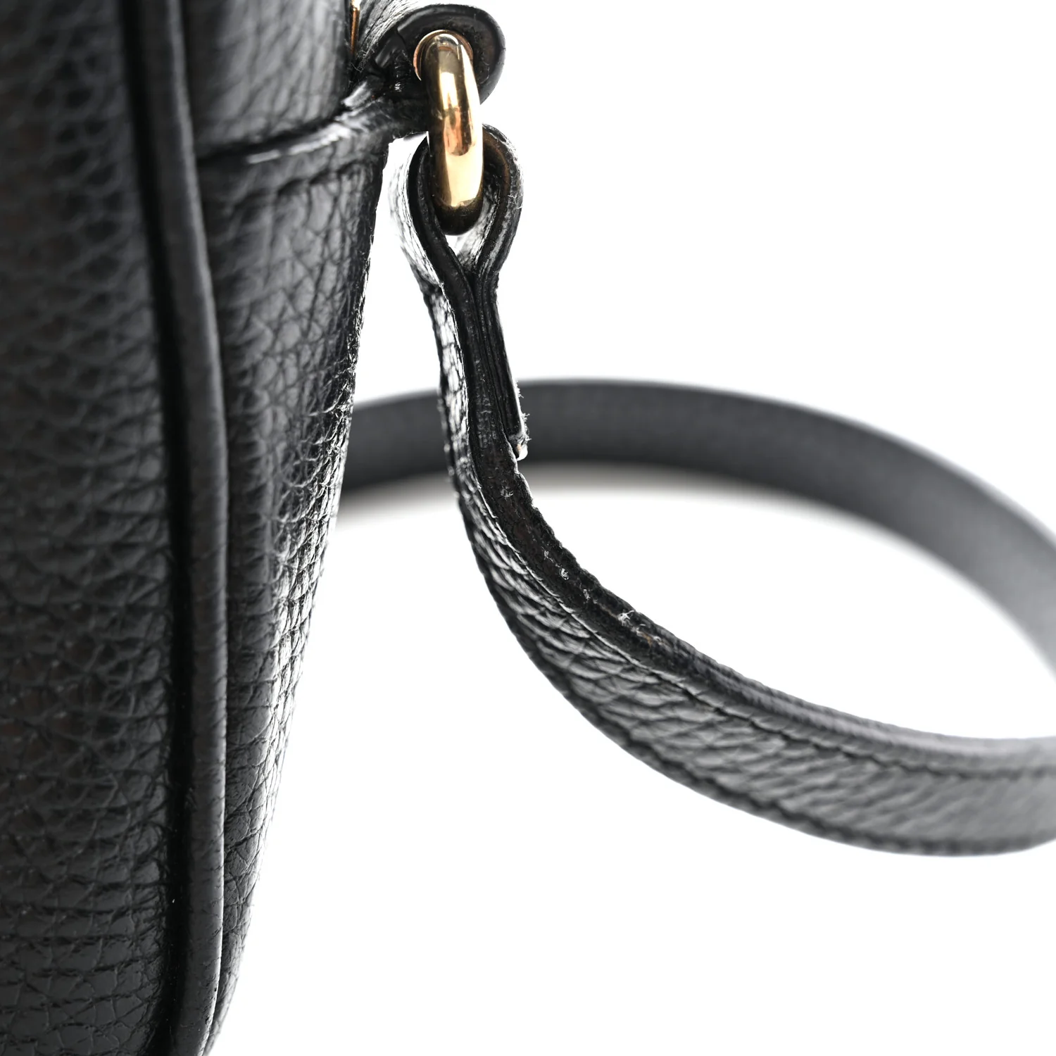Pebbled Calfskin Small Soho Disco Bag Black - Image 12