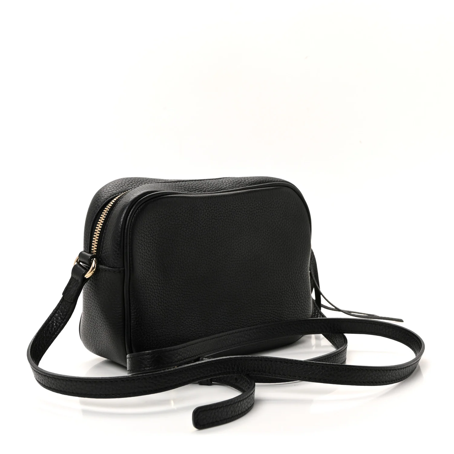 Pebbled Calfskin Small Soho Disco Bag Black - Image 3