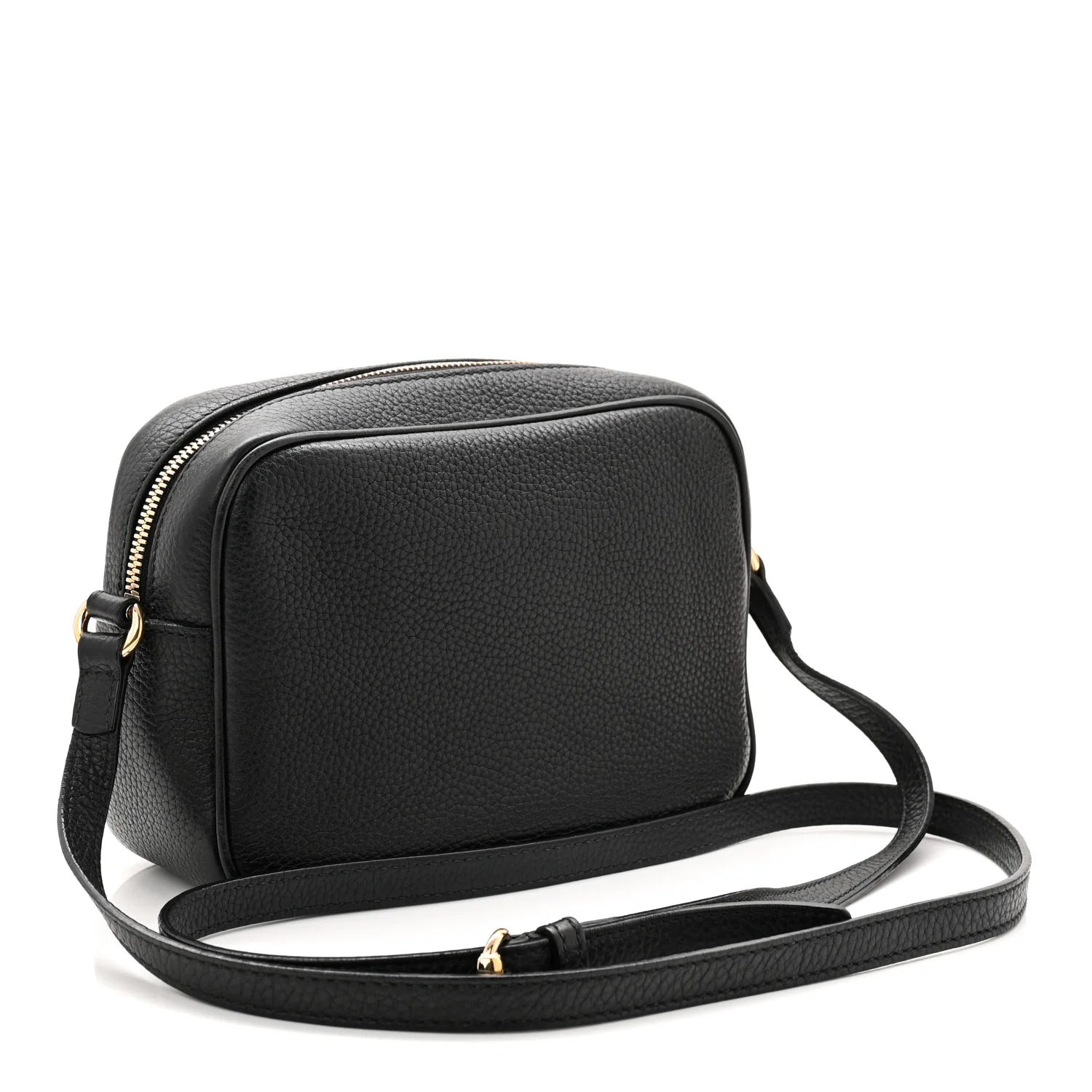 Pebbled Calfskin Small Soho Disco Bag Black - Image 3