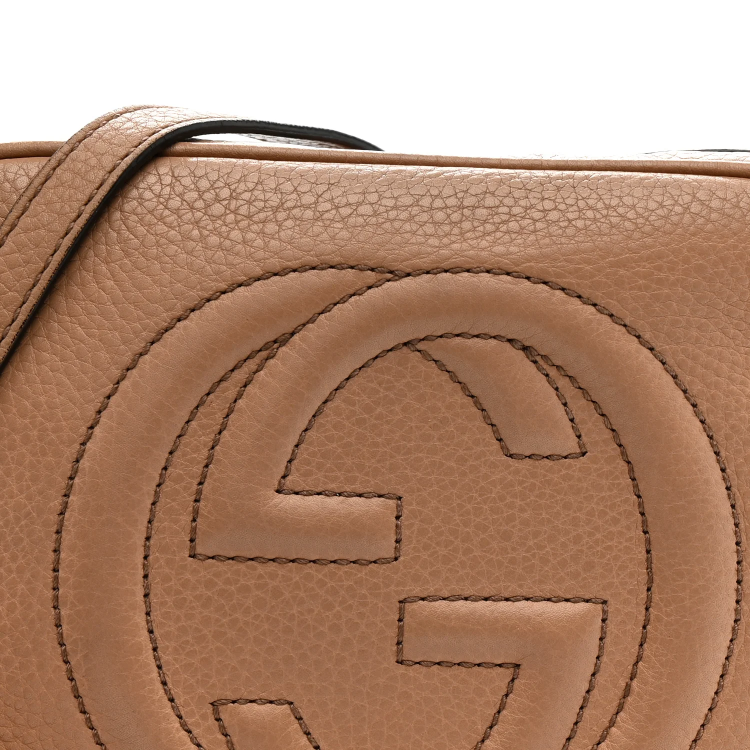 Pebbled Calfskin Small Soho Disco Bag Camelia - Image 9