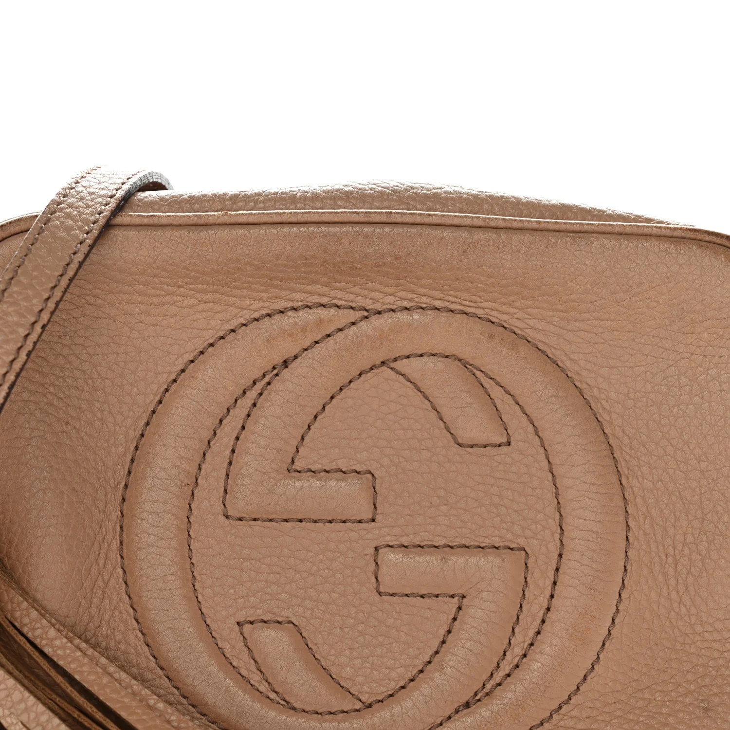 Pebbled Calfskin Small Soho Disco Bag Camelia - Image 8