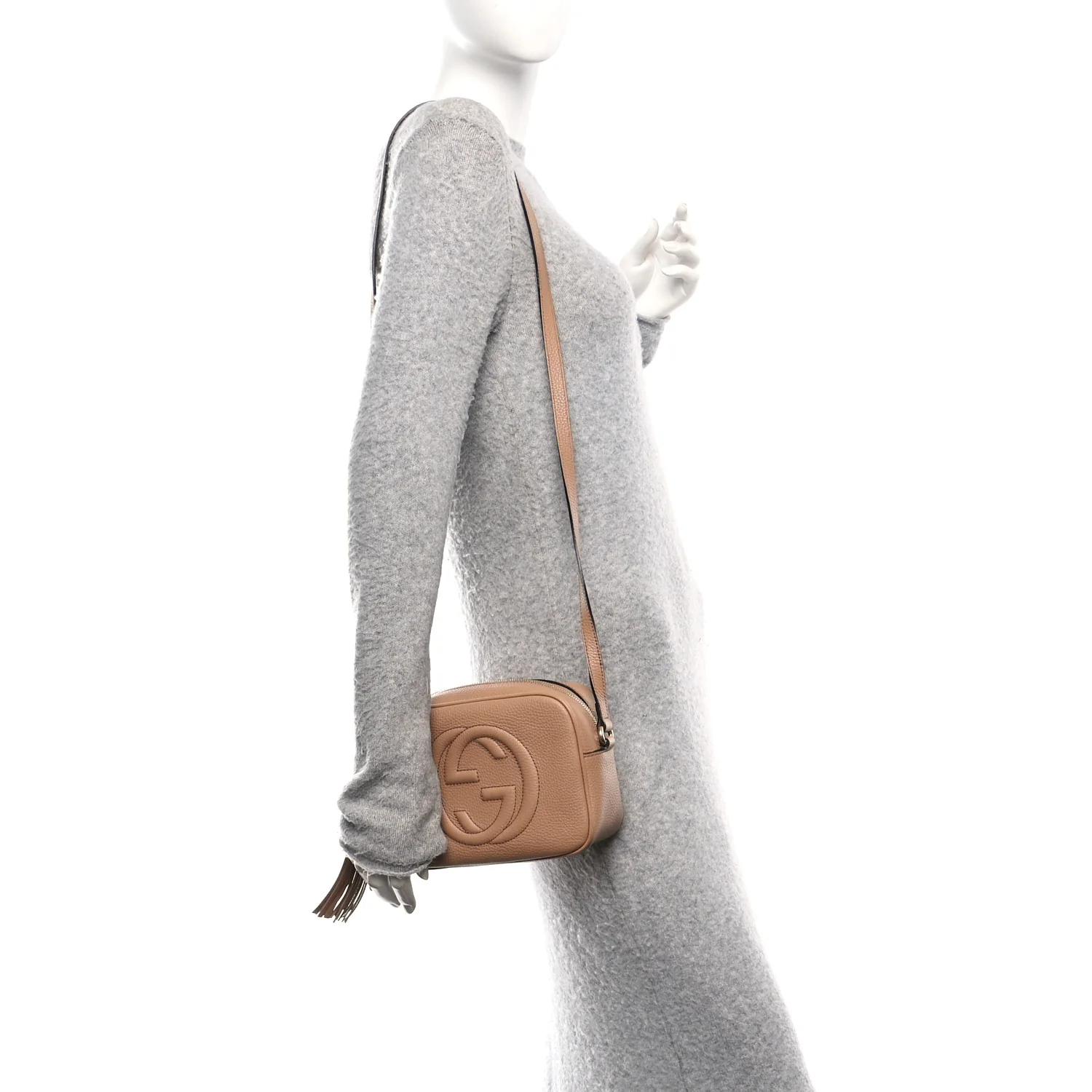 Pebbled Calfskin Small Soho Disco Bag Camelia - Image 2