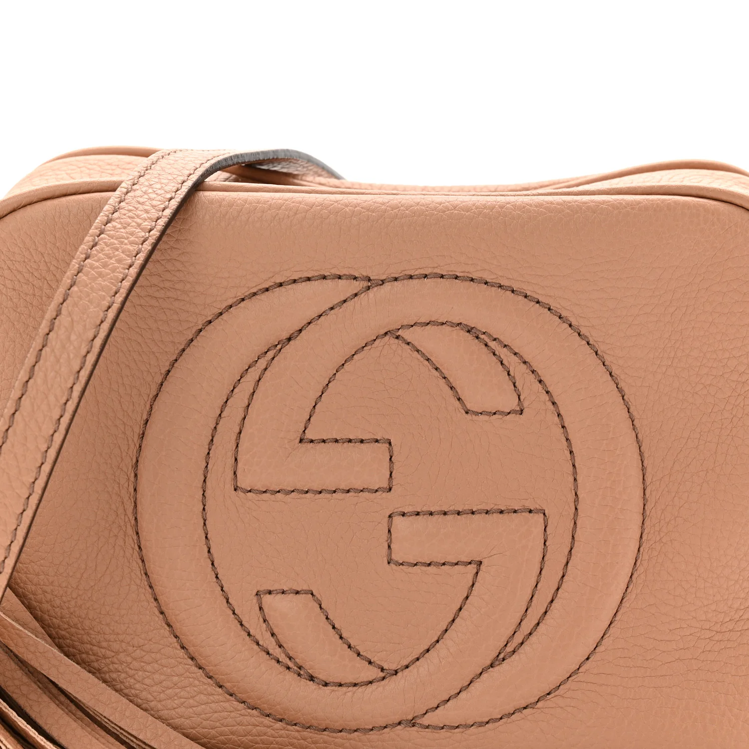 Pebbled Calfskin Small Soho Disco Bag Camelia - Image 8