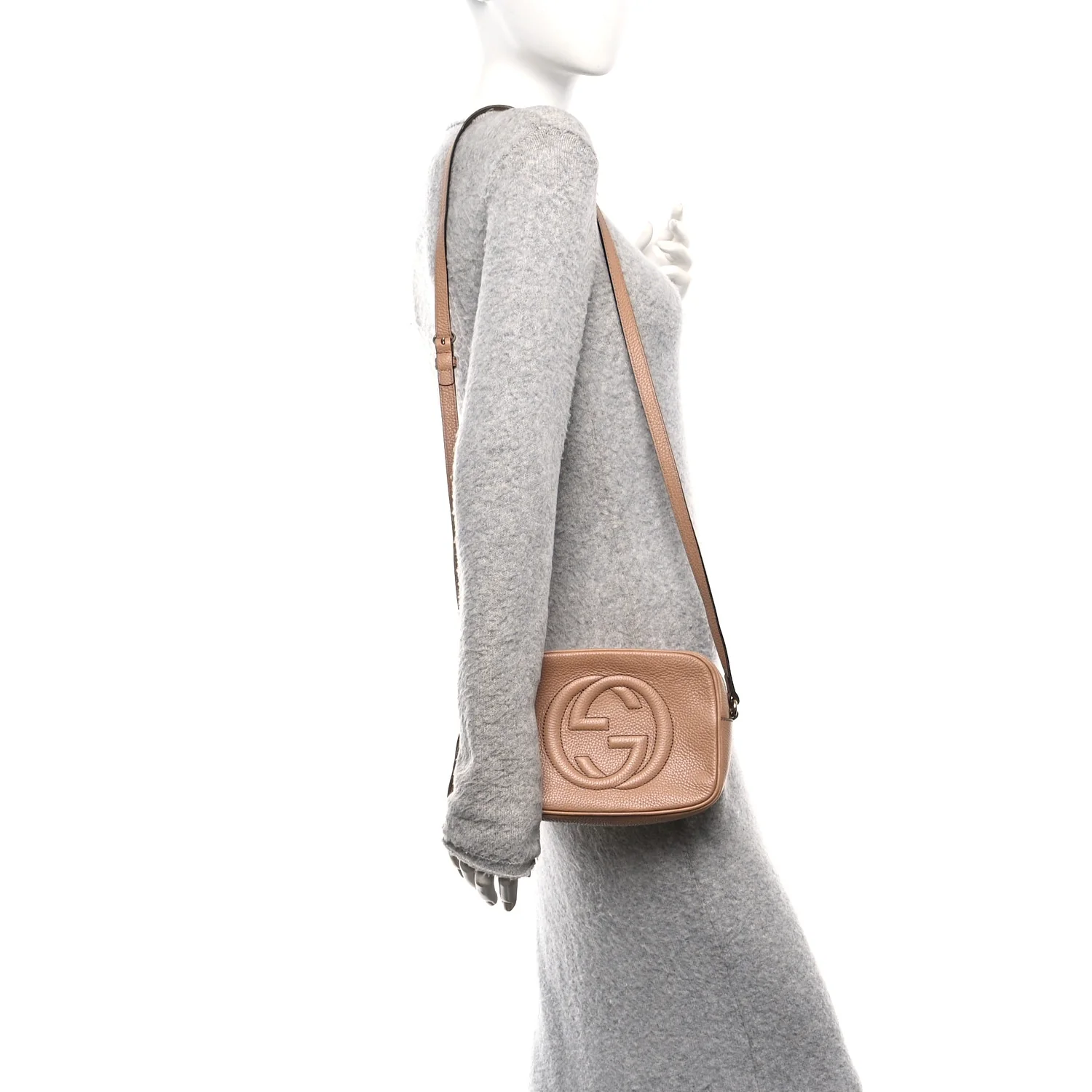Pebbled Calfskin Small Soho Disco Bag Camelia - Image 2