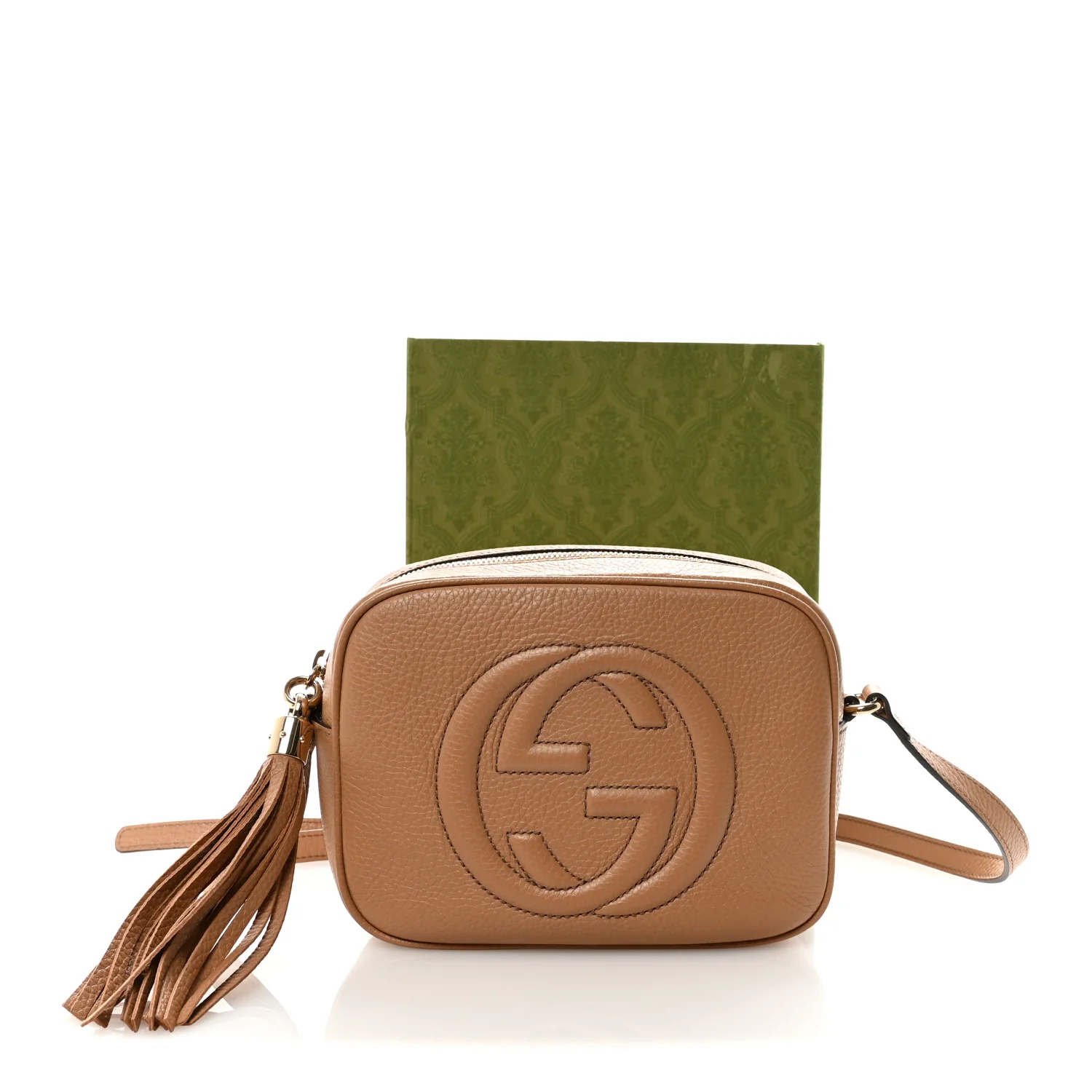 Pebbled Calfskin Small Soho Disco Bag Camelia - Image 11