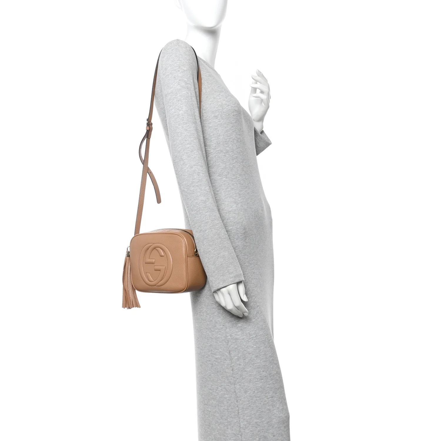 Pebbled Calfskin Small Soho Disco Bag Camelia - Image 2