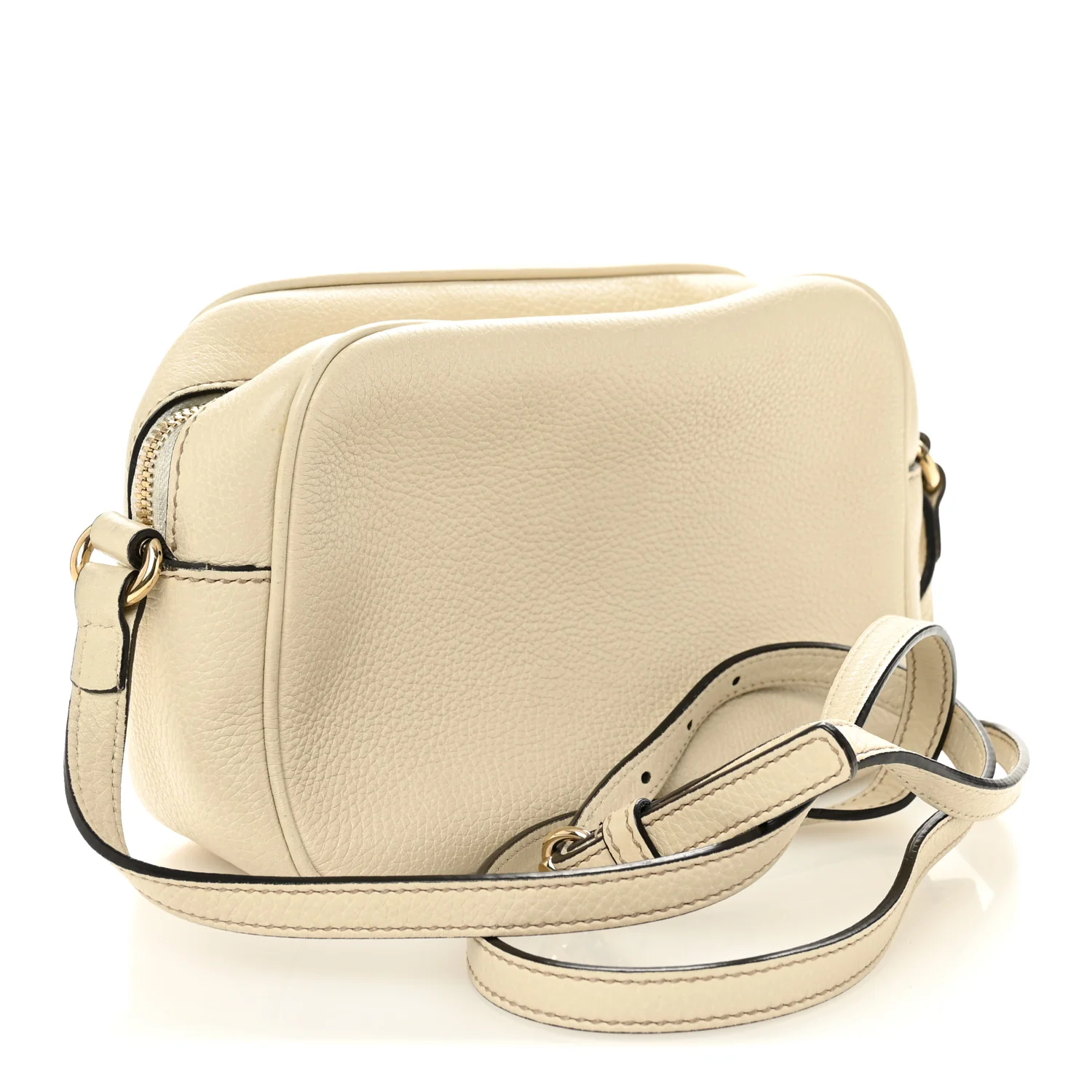 Pebbled Calfskin Small Soho Disco Bag Off White - Image 3
