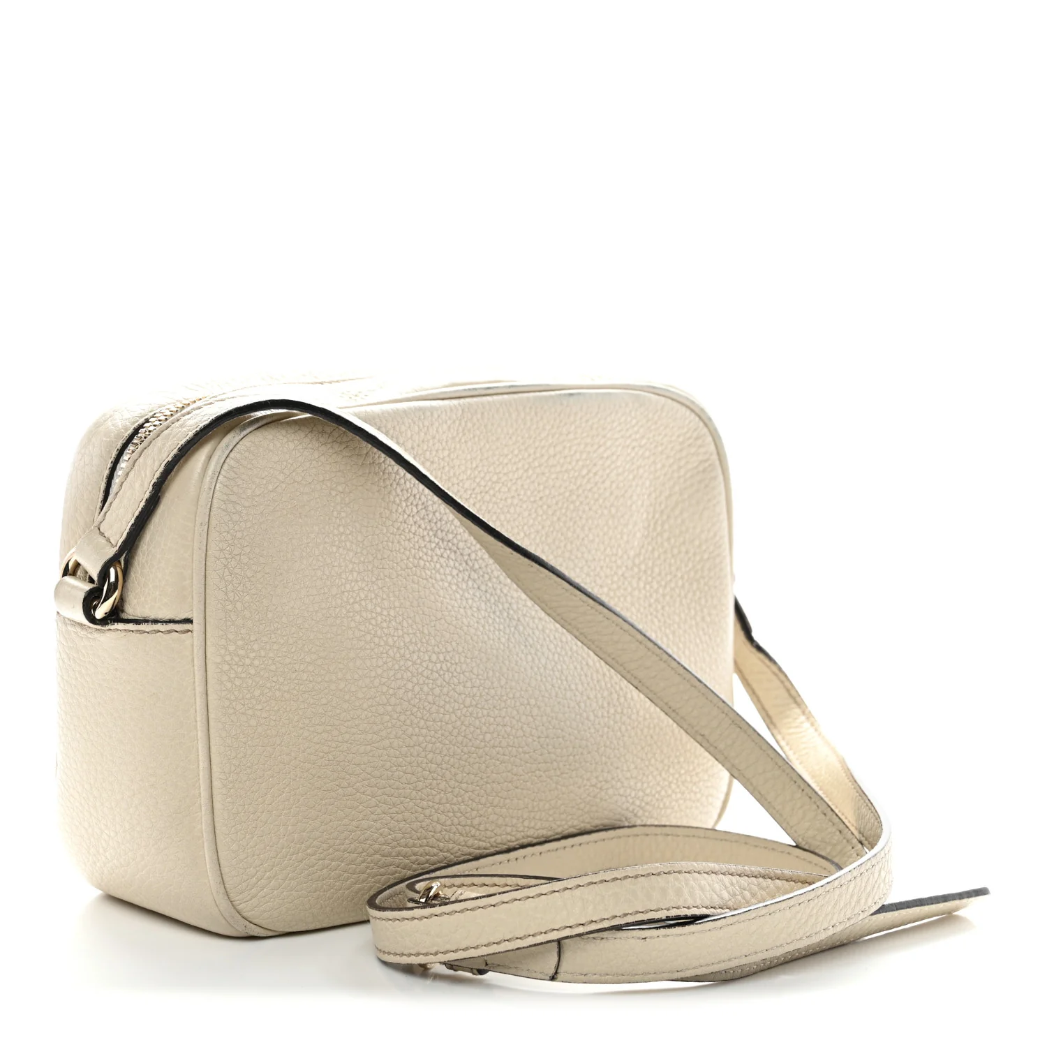 Pebbled Calfskin Small Soho Disco Bag Off White - Image 5