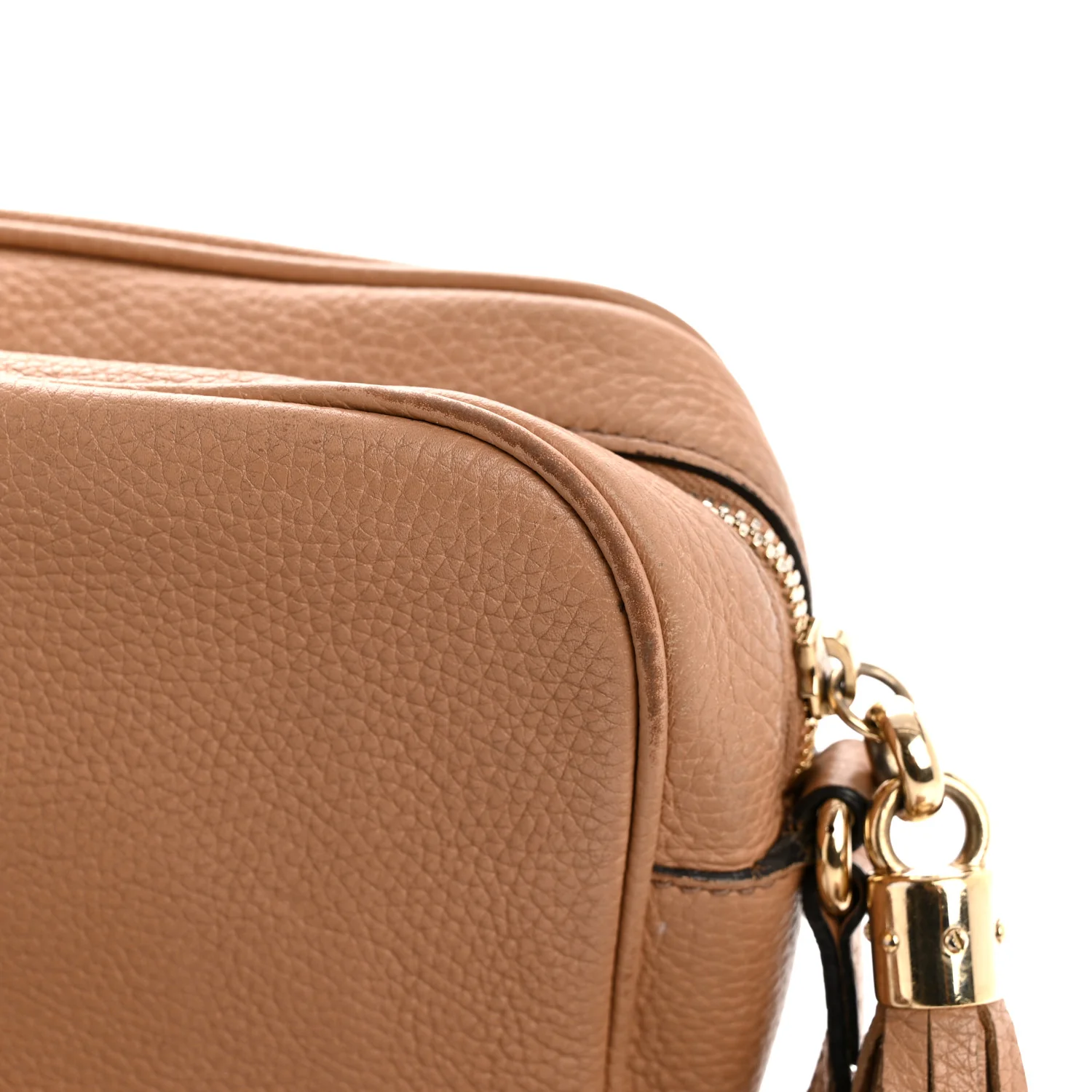 Pebbled Calfskin Small Soho Disco Bag Rose Beige - Image 15