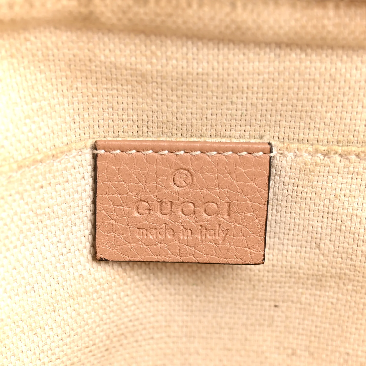 Pebbled Calfskin Small Soho Disco Bag Rose Beige - Image 6