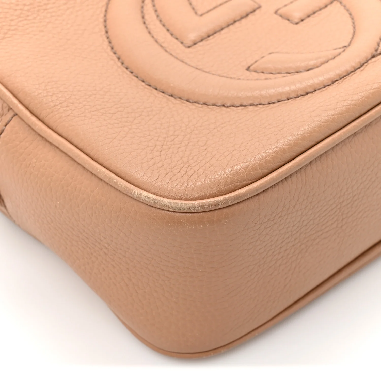 Pebbled Calfskin Small Soho Disco Bag Rose Beige - Image 18