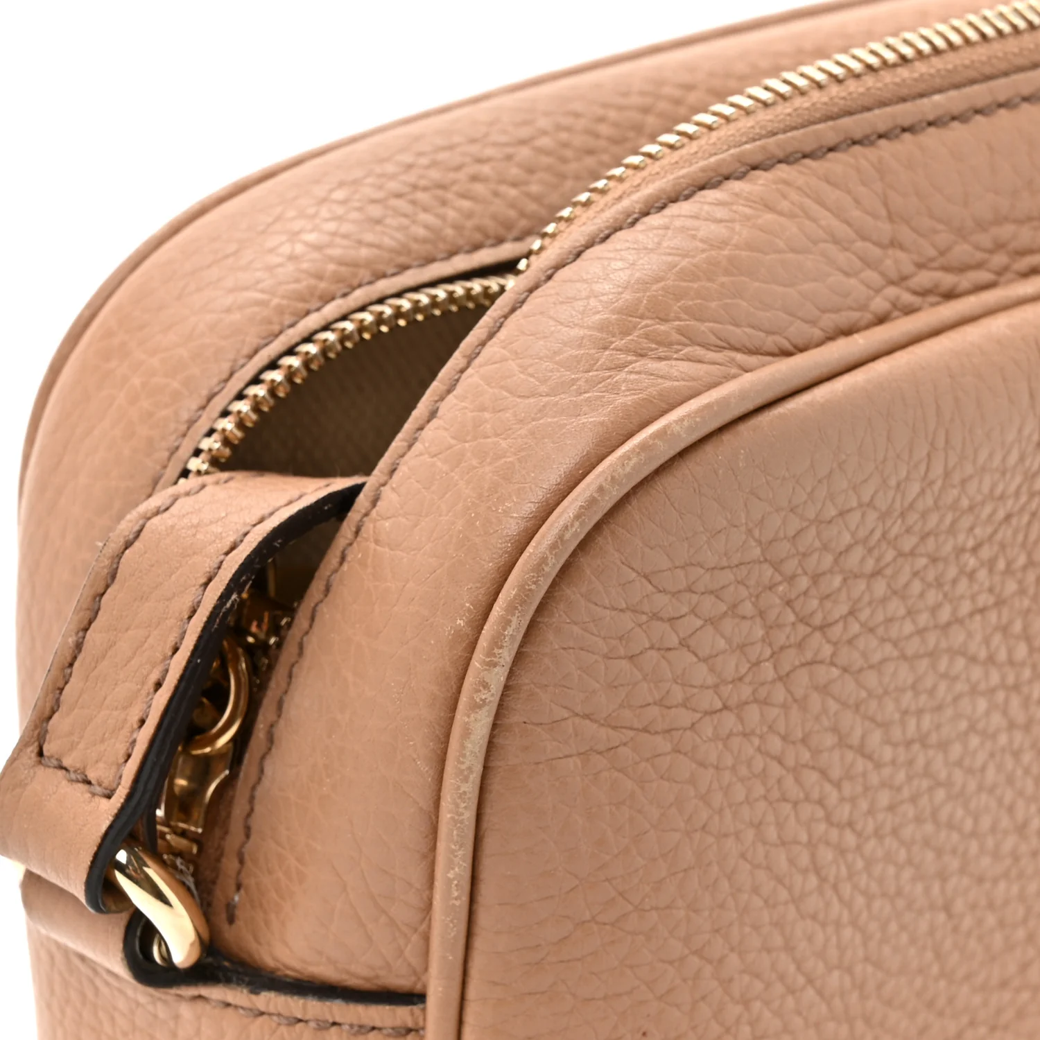 Pebbled Calfskin Small Soho Disco Bag Rose Beige - Image 25