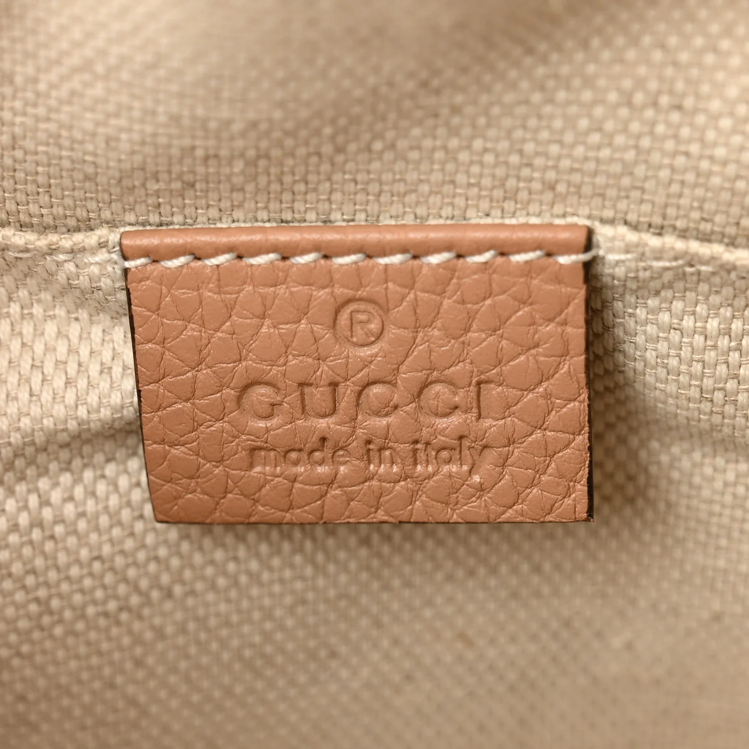Pebbled Calfskin Small Soho Disco Bag Rose Beige - Image 6