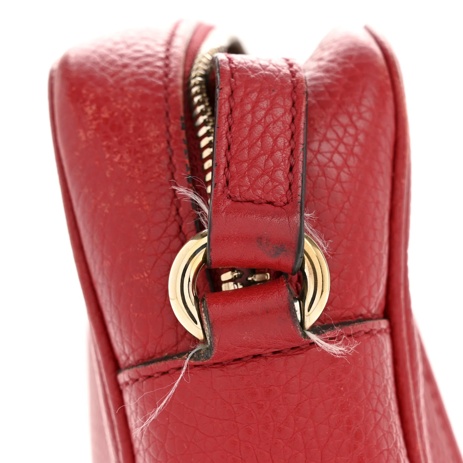 Pebbled Calfskin Small Soho Disco Bag Tabasco Red - Image 13