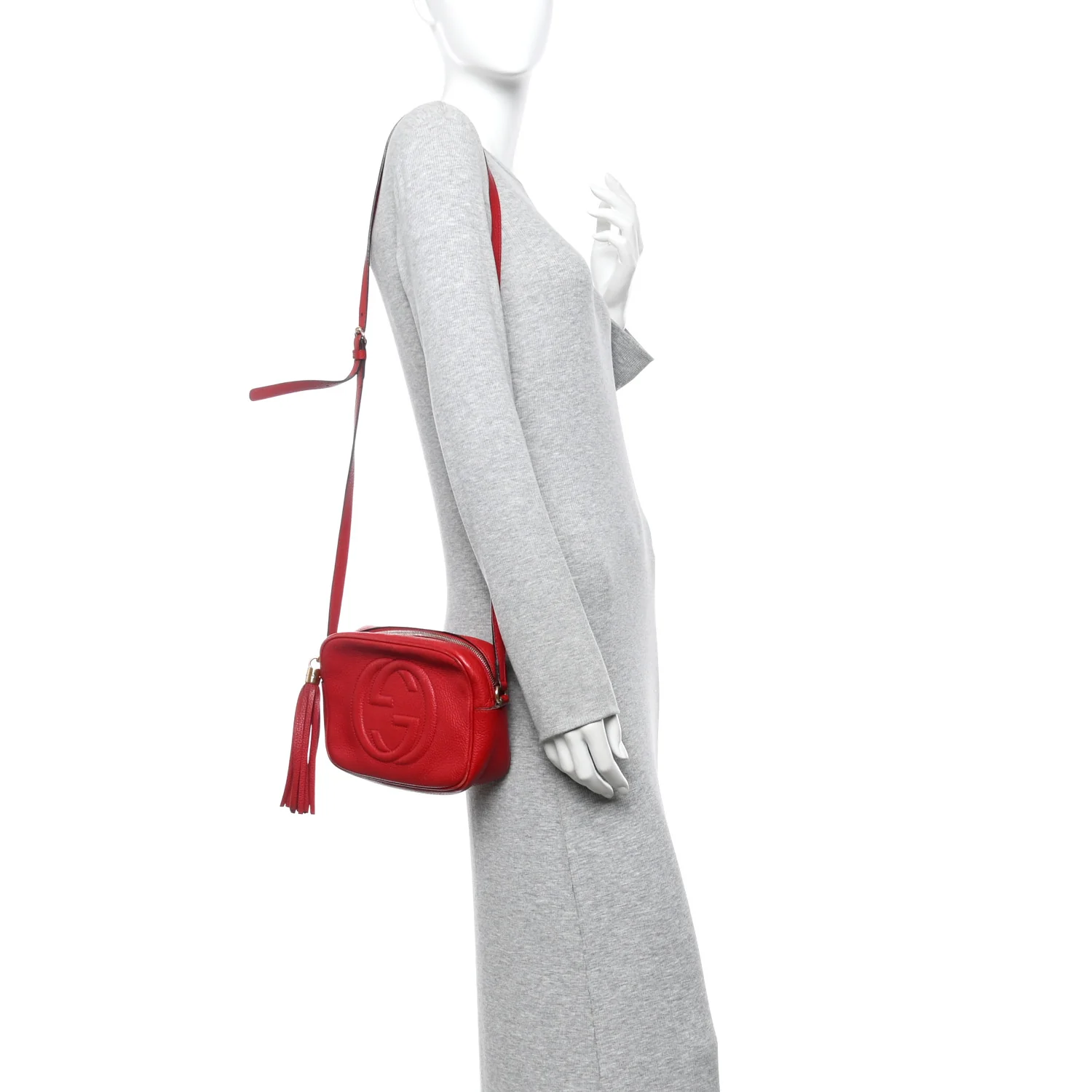Pebbled Calfskin Small Soho Disco Bag Tabasco Red - Image 2