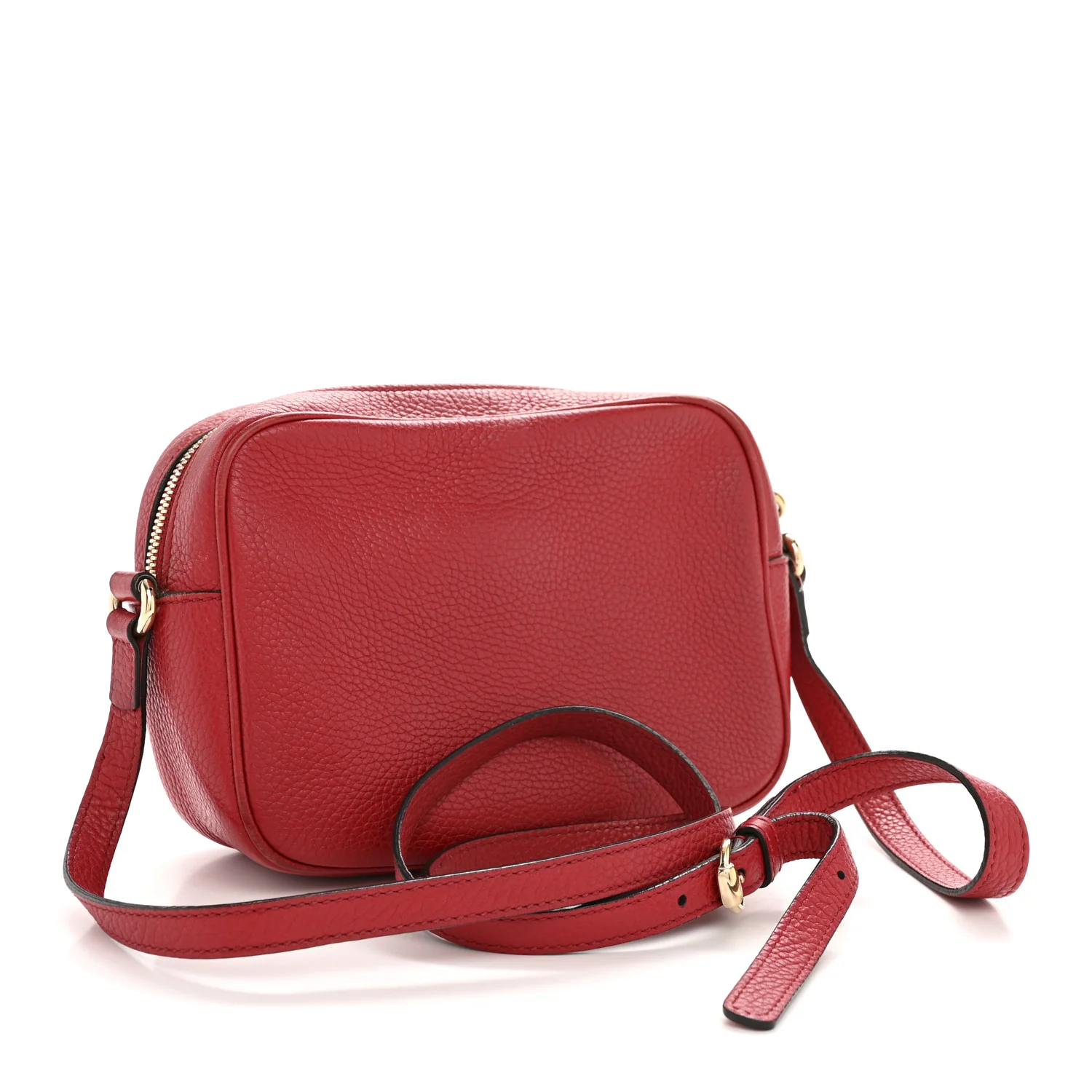 Pebbled Calfskin Small Soho Disco Bag Tabasco Red - Image 3