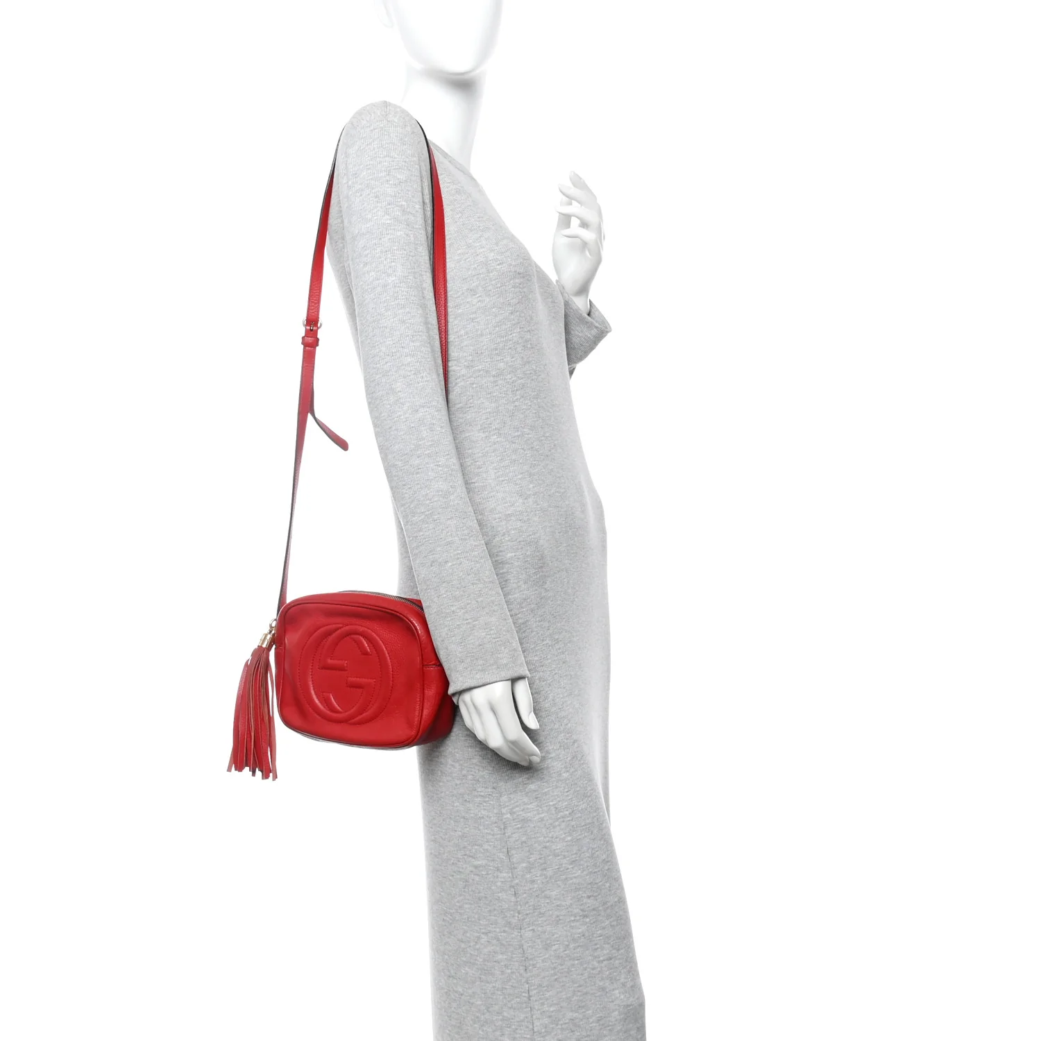 Pebbled Calfskin Small Soho Disco Bag Tabasco Red - Image 2