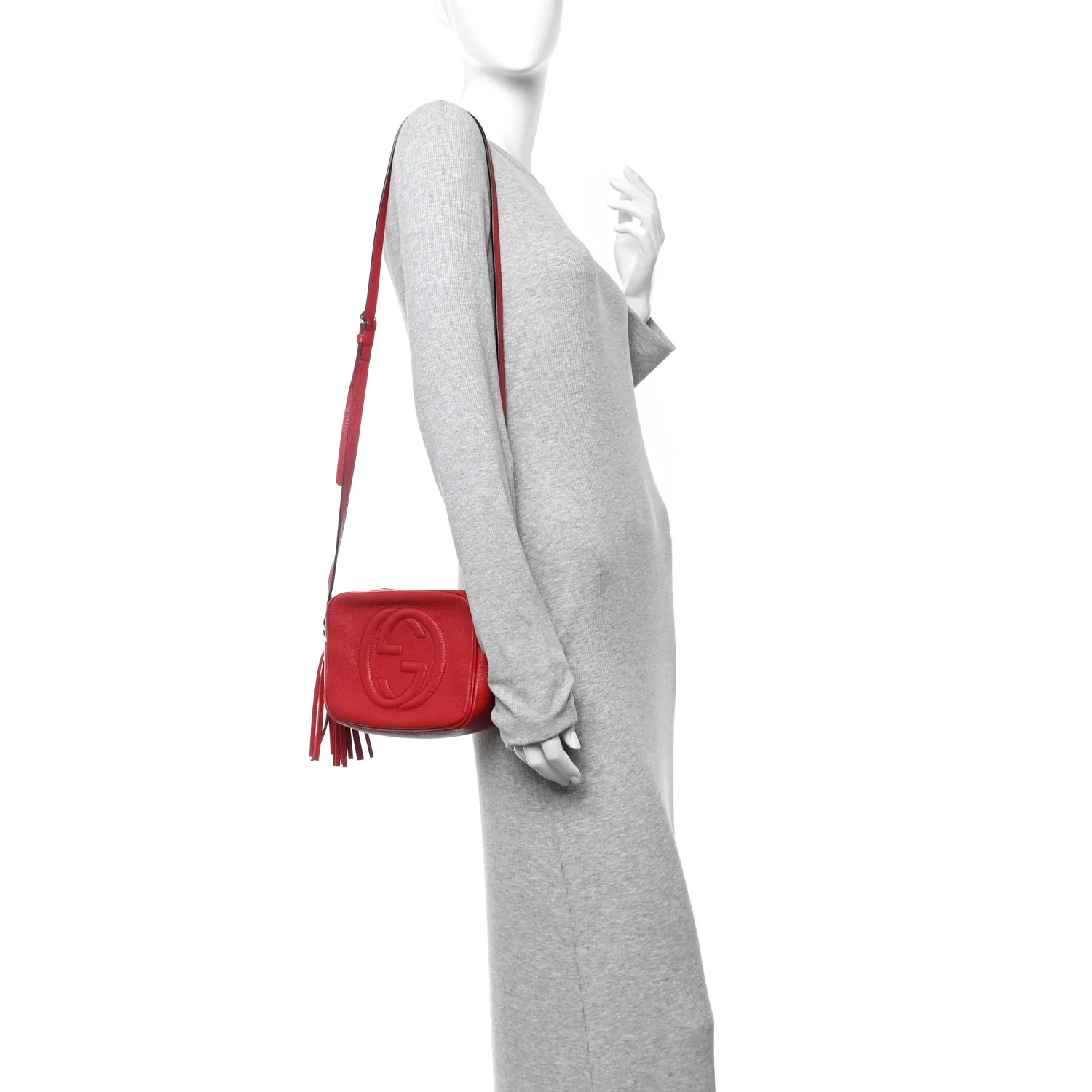 Pebbled Calfskin Small Soho Disco Bag Tabasco Red - Image 2