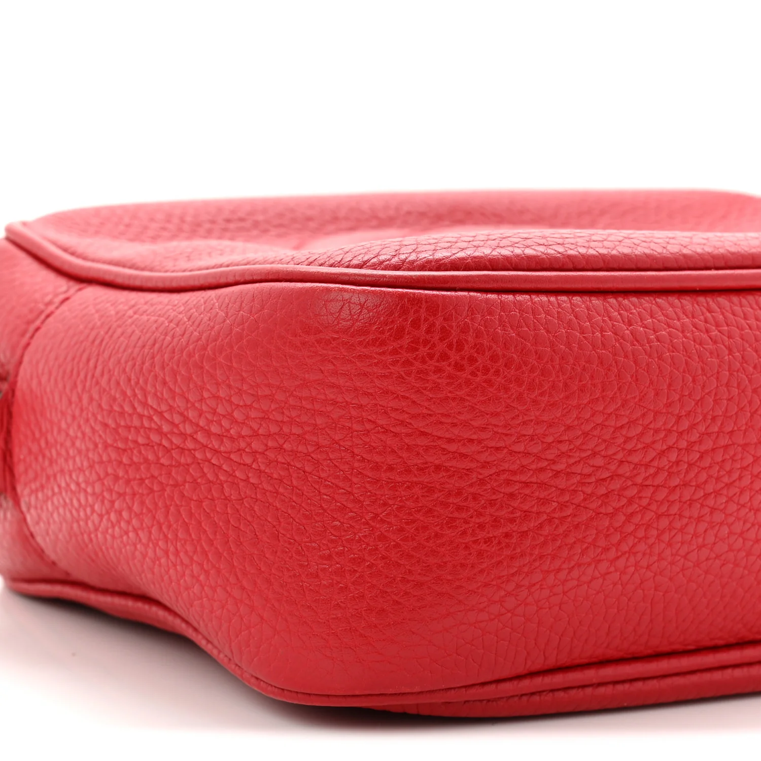 Pebbled Calfskin Small Soho Disco Bag Tabasco Red - Image 9