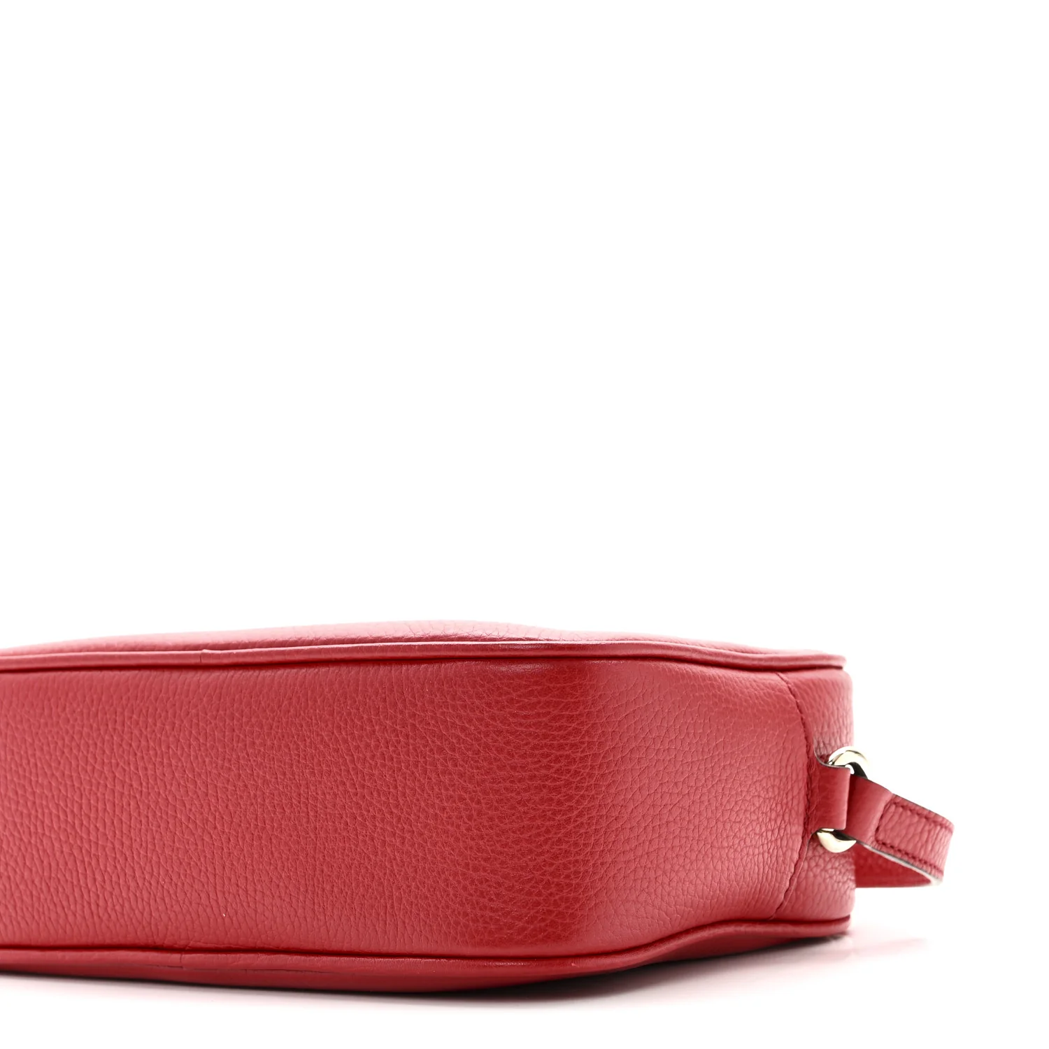 Pebbled Calfskin Small Soho Disco Bag Vibrant Red - Image 10