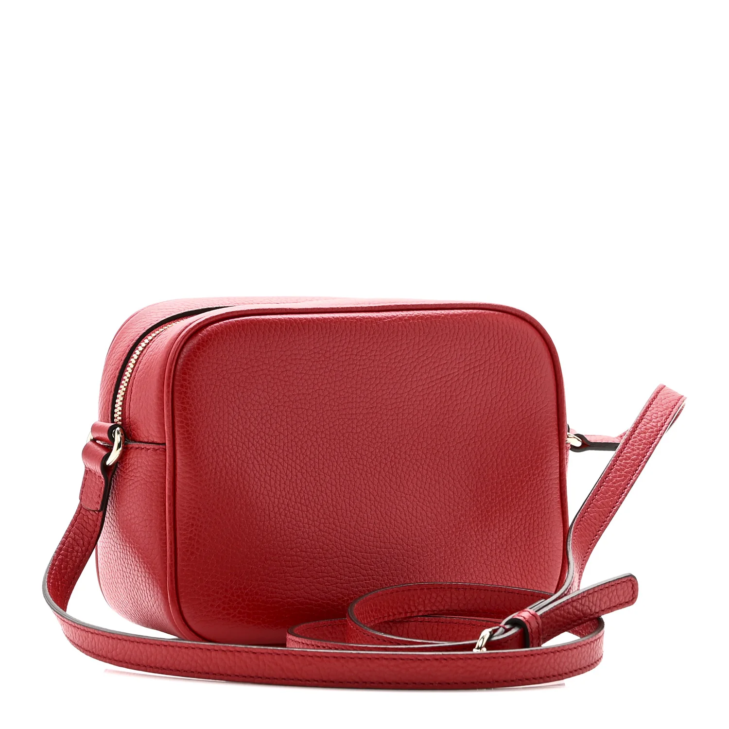 Pebbled Calfskin Small Soho Disco Bag Vibrant Red - Image 3