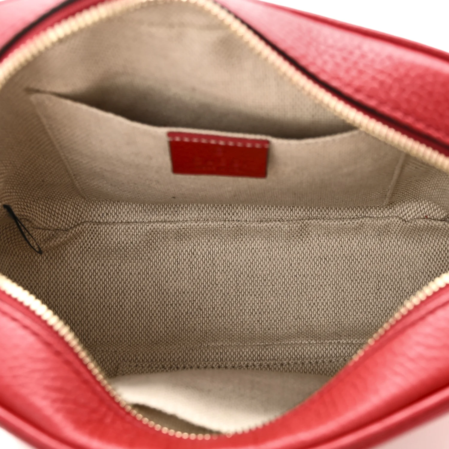 Pebbled Calfskin Small Soho Disco Bag Vibrant Red - Image 5