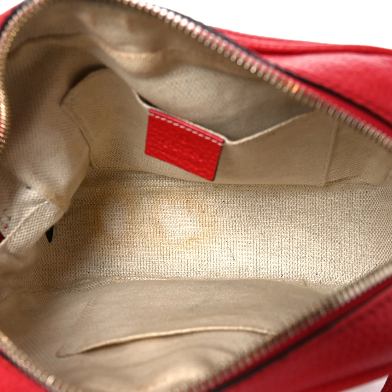Pebbled Calfskin Small Soho Disco Bag Vibrant Red - Image 5