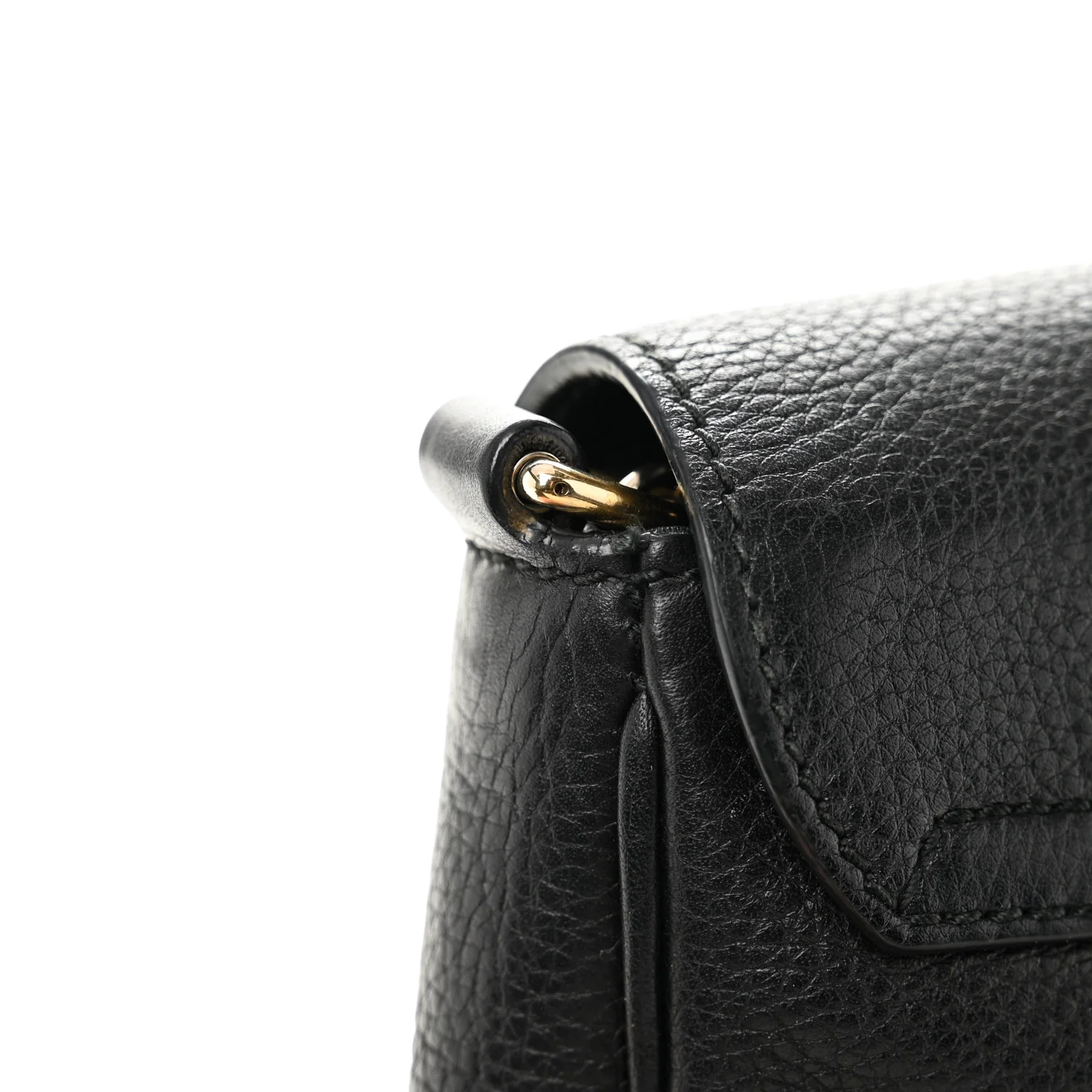 Pebbled Calfskin Small Soho Flap Crossbody Black - Image 11