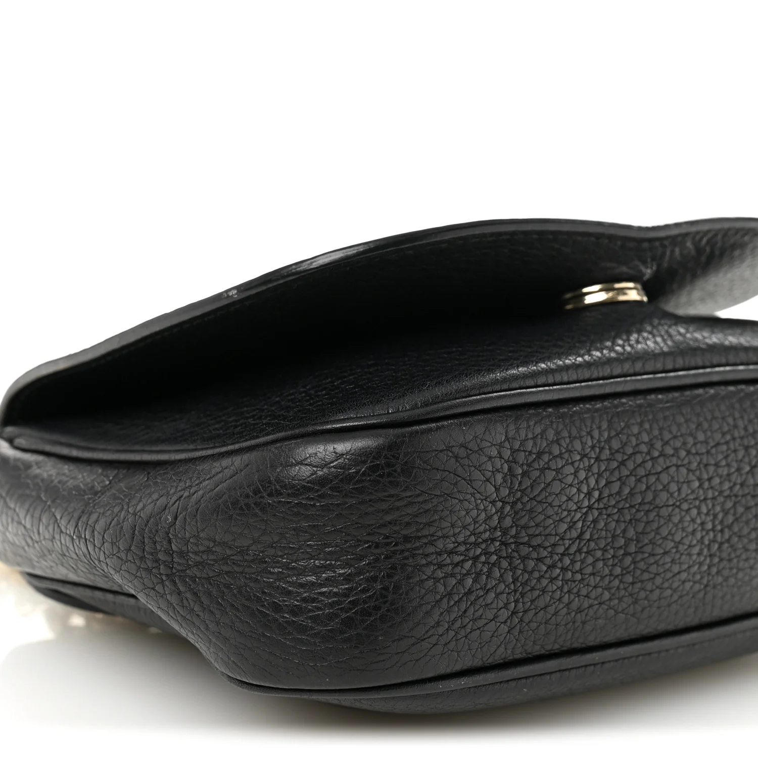 Pebbled Calfskin Small Soho Flap Crossbody Black - Image 4