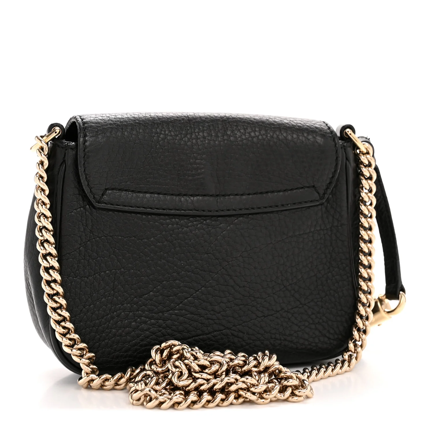 Pebbled Calfskin Small Soho Flap Crossbody Black - Image 3