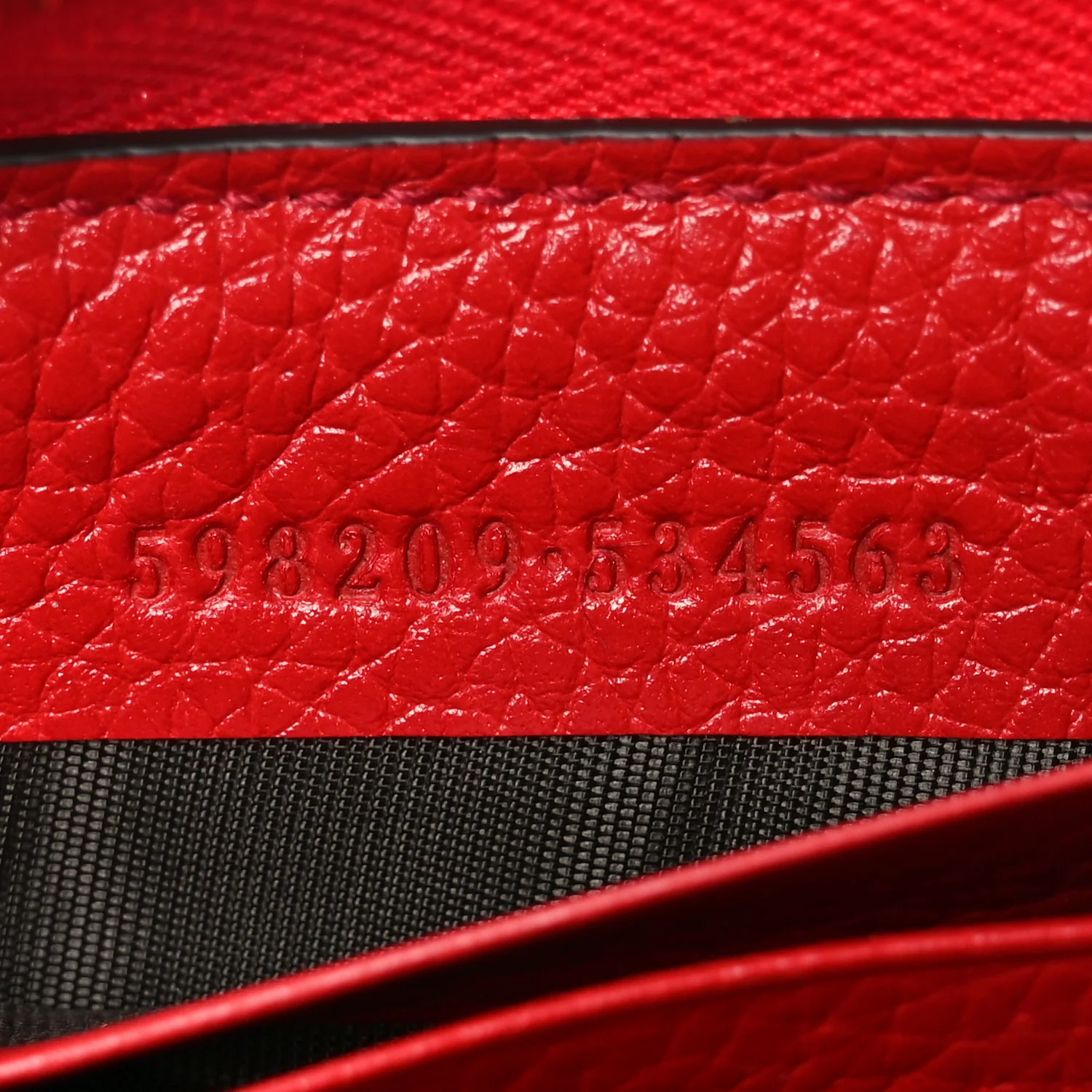 Pebbled Calfskin Small Soho Zip Around Wallet Red - Image 7