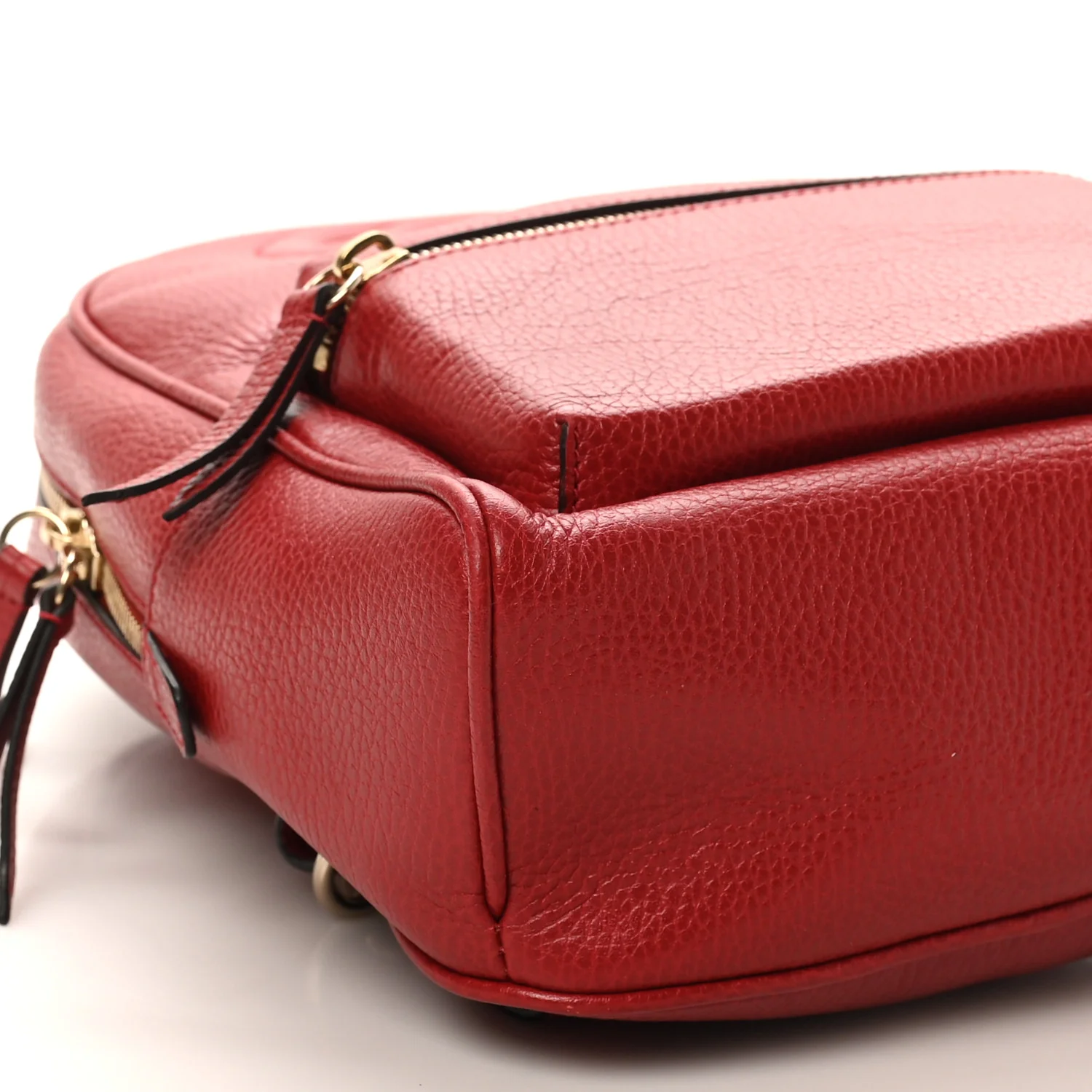 Pebbled Calfskin Soho Chain Backpack Hibiscus Red - Image 9