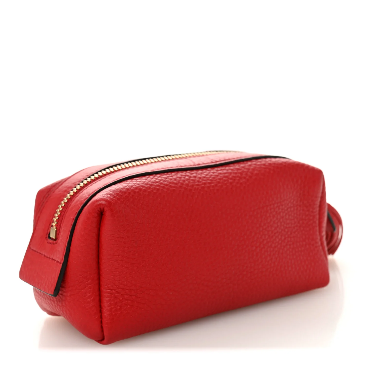 Pebbled Calfskin Soho Small Cosmetic Case Red - Image 3