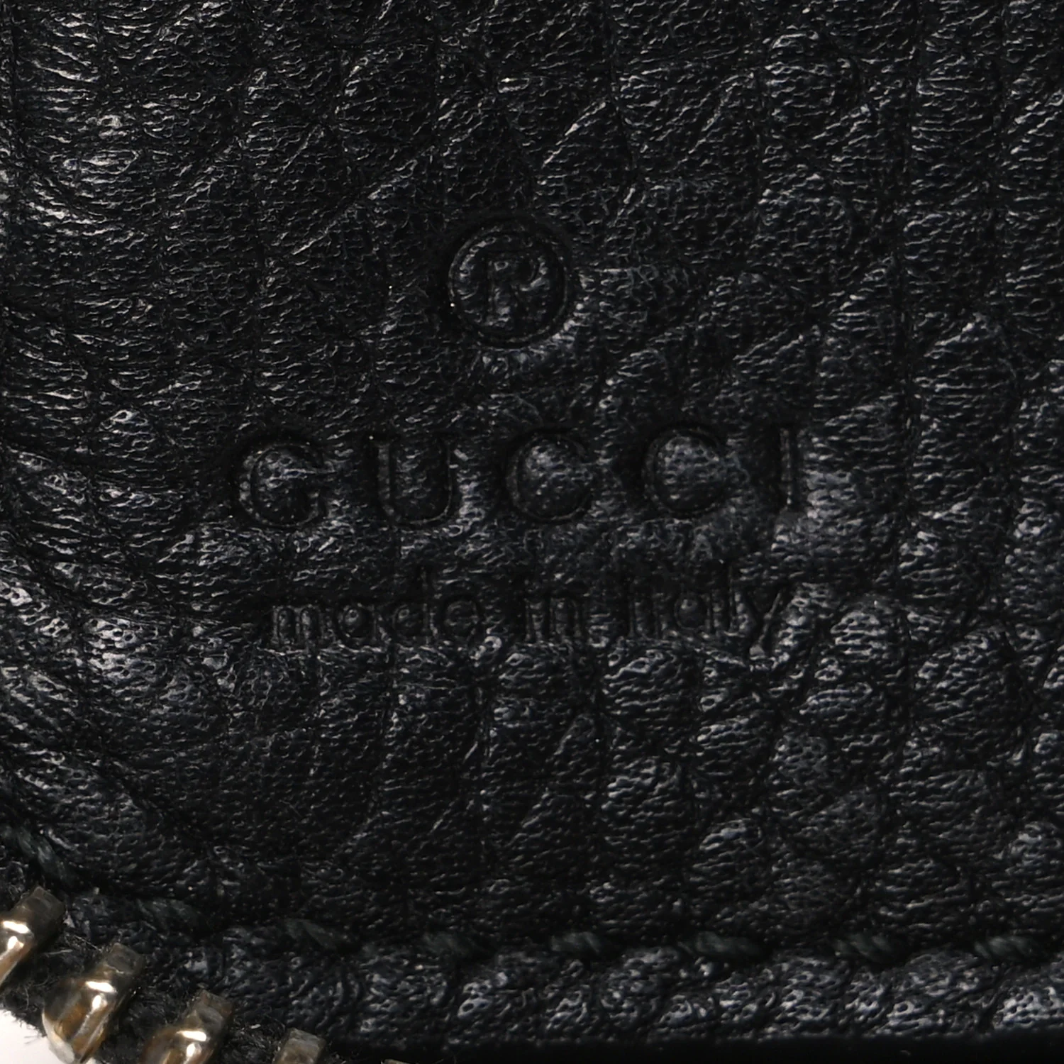 Pebbled Calfskin Soho Zip Around Wallet Black - Image 6