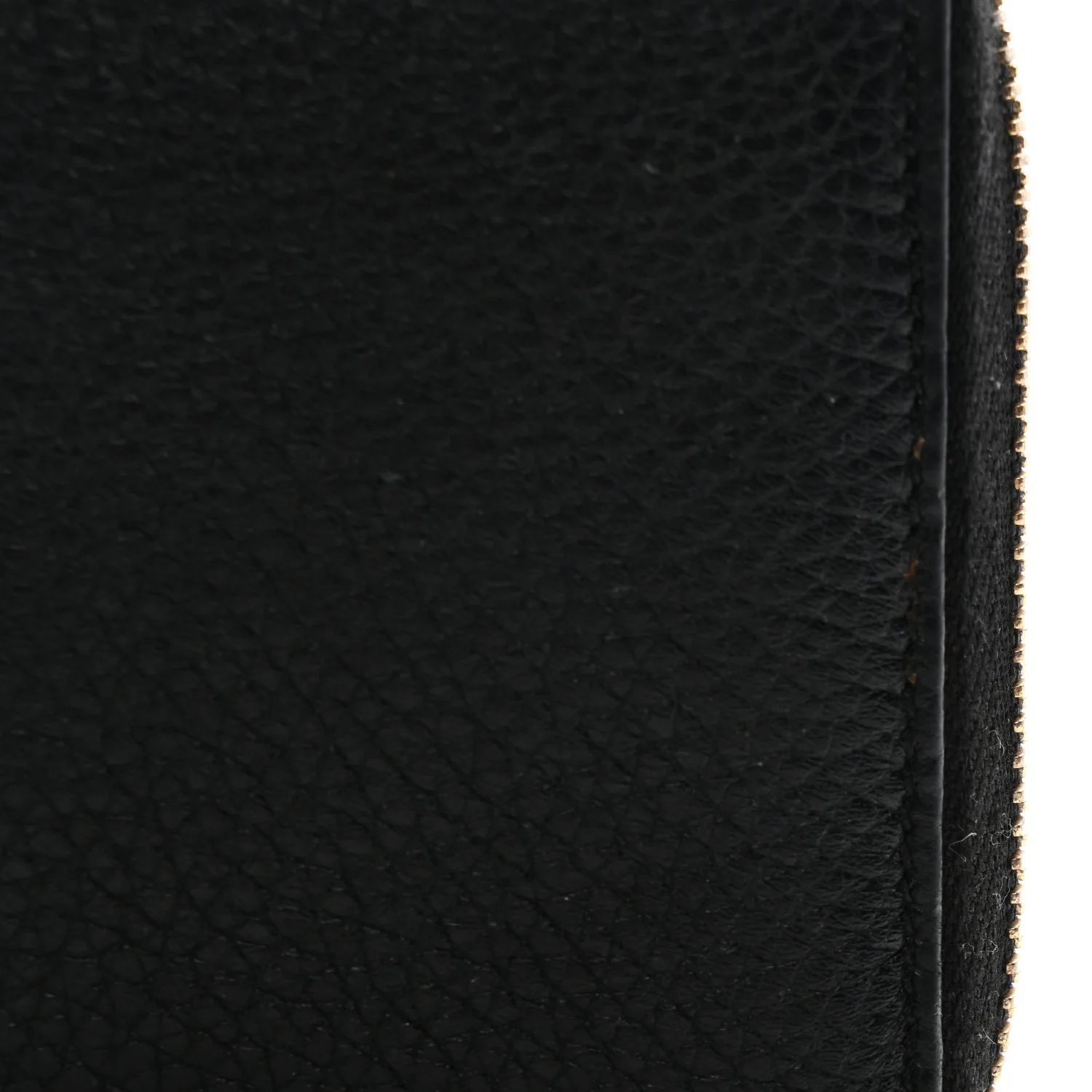 Pebbled Calfskin Soho Zip Around Wallet Black - Image 8