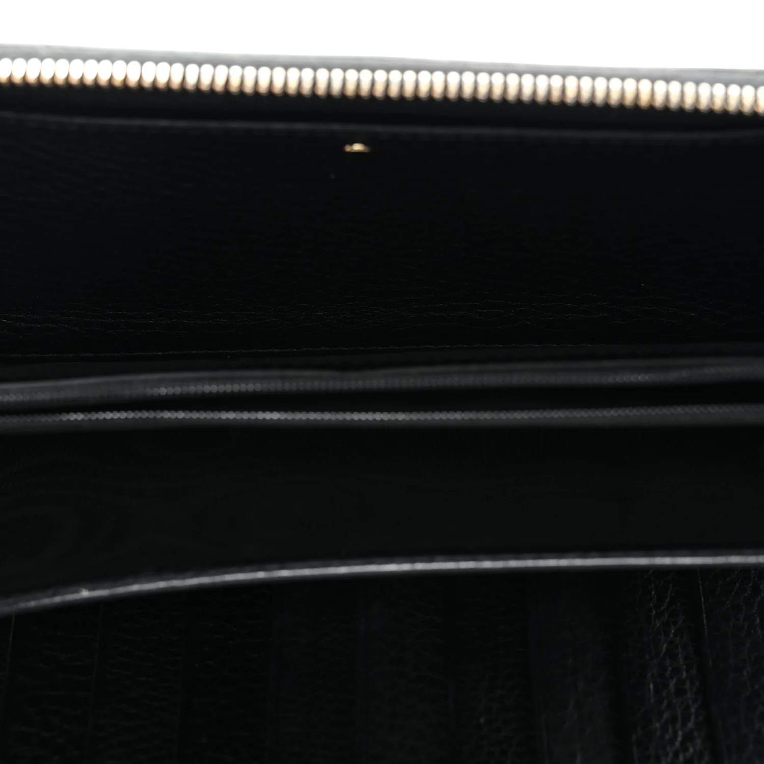 Pebbled Calfskin Soho Zip Around Wallet Black - Image 6