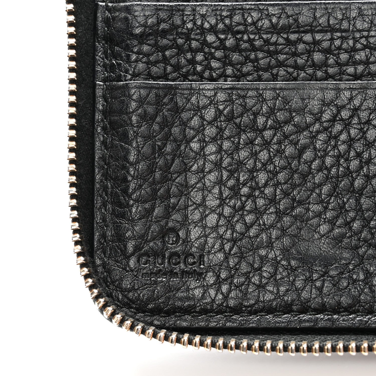 Pebbled Calfskin Soho Zip Around Wallet Black - Image 8