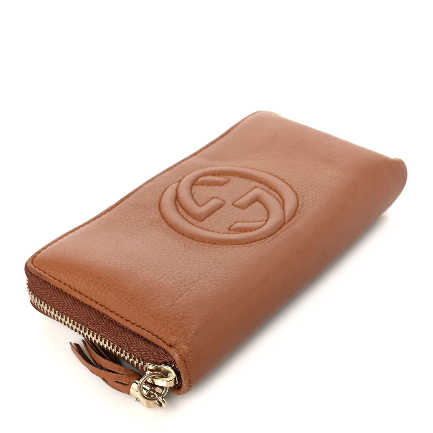 Pebbled Calfskin Soho Zip Around Wallet Dusty Blush - Image 4
