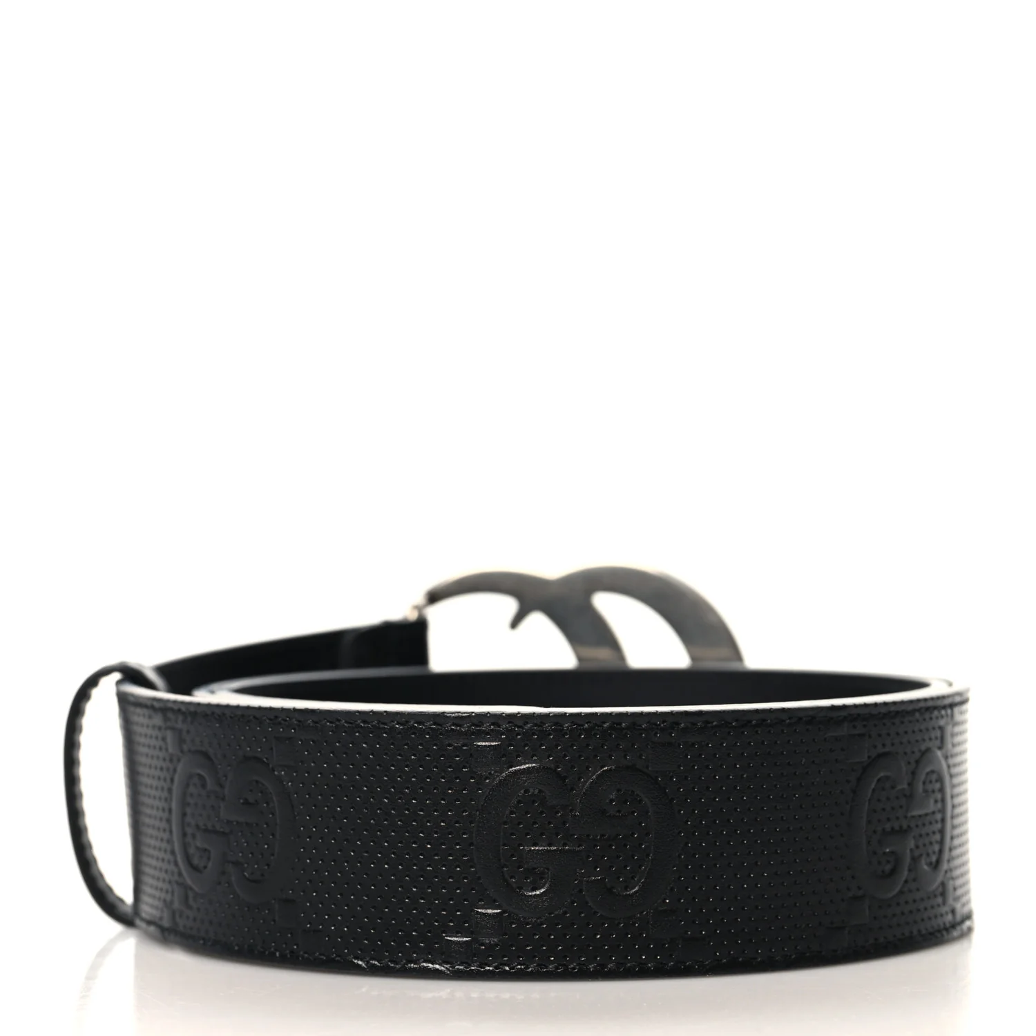 Piuma Calfskin Jumbo GG Embossed Monogram Blondie 85 34 Belt - Image 2