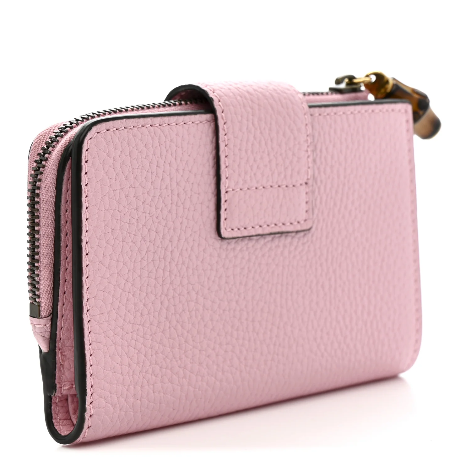 Piuma Calfskin Medium Bamboo Double G Wallet Pink - Image 3